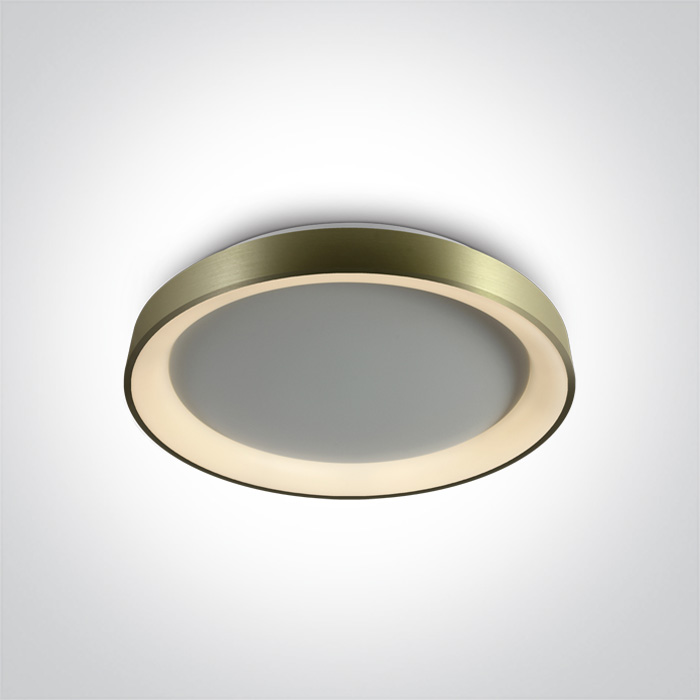 ONE Light LED Decorative Plafo - plafonnier - Ø 37,5 x 5,7 cm - 30W LED dimmable inclus - laiton brossé
