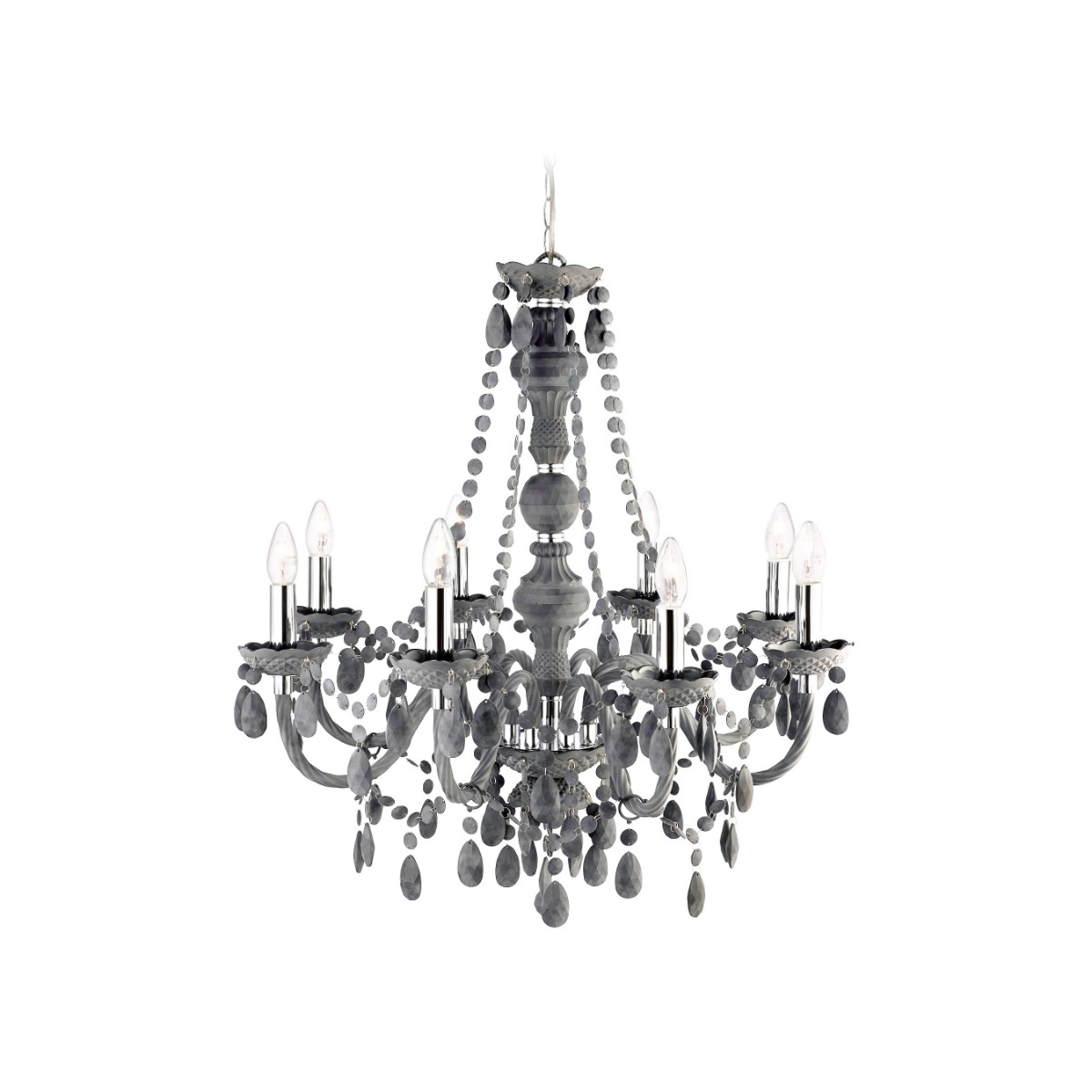 Searchlight Marie Therese - lustre - Ø cm - gris anthracite