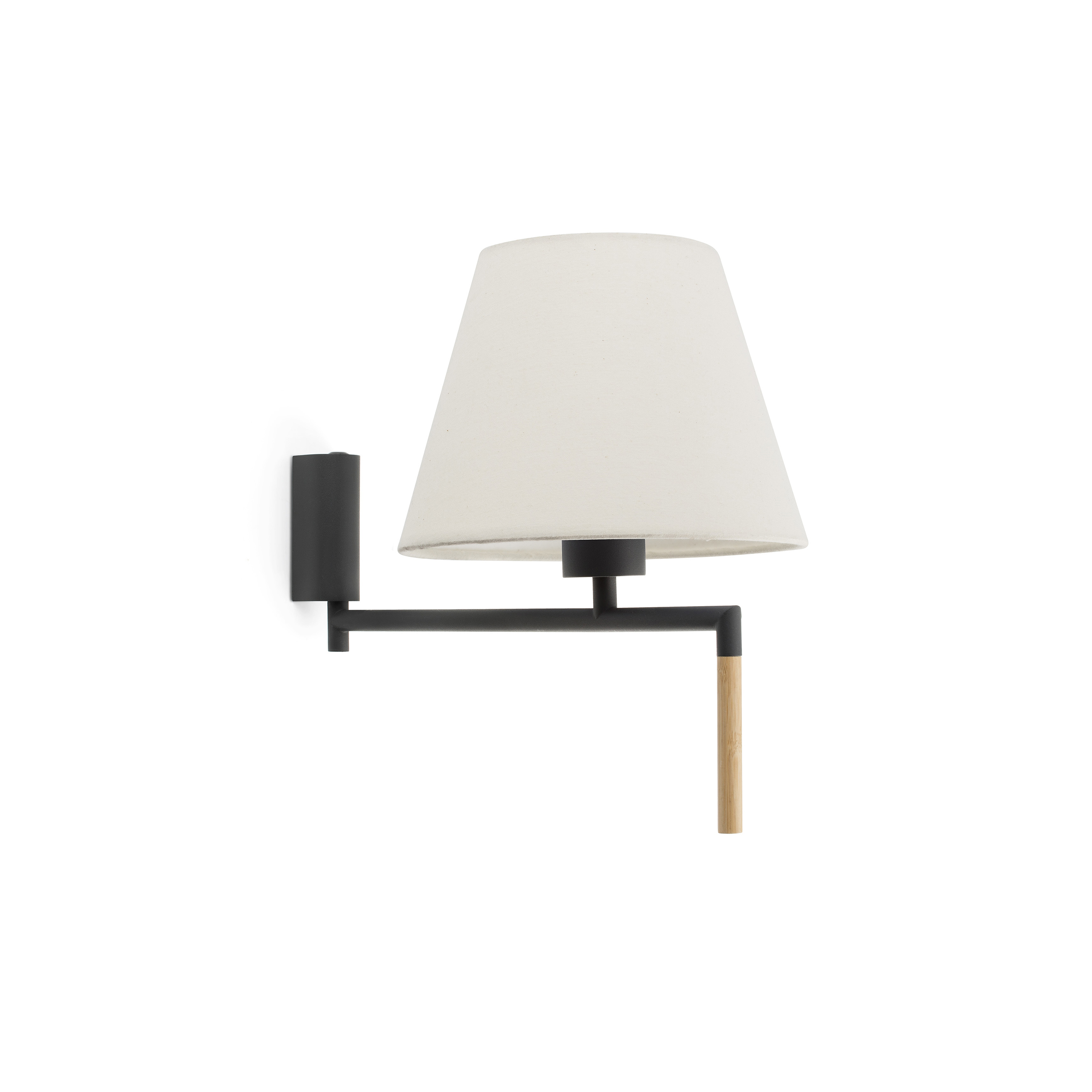 Faro Ron - applique murale avec interrupteur - ,5 x - gris foncé et beige