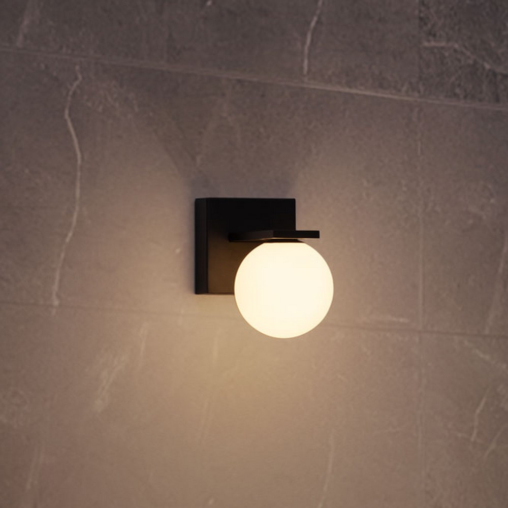 Nova Luce Oracle - applique murale extérieure - ,5 x 21,8 cm - 9W LED inclus - IP65 - noir sablé