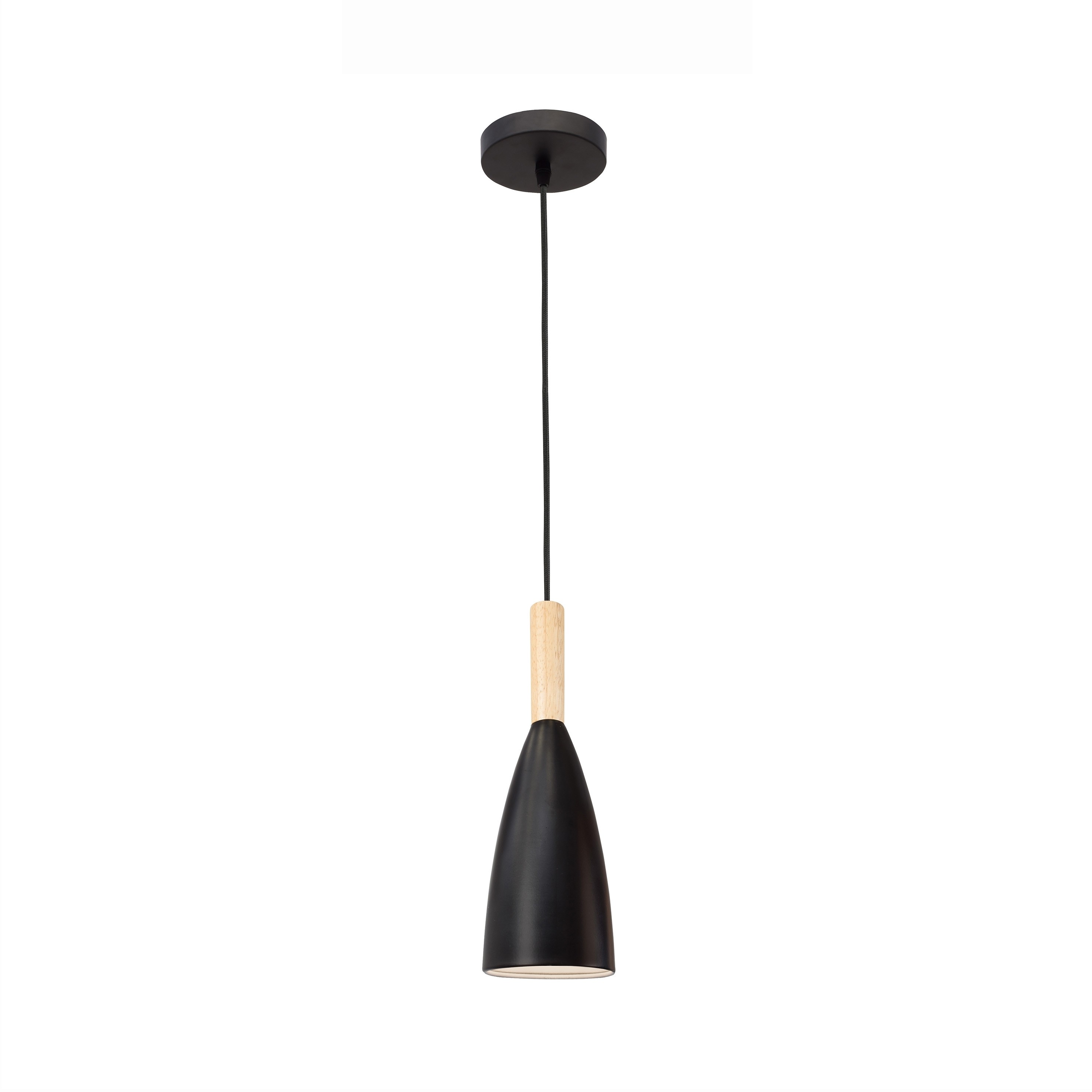 Nova Luce Grant - lampe suspendue - Ø cm - noir et brun