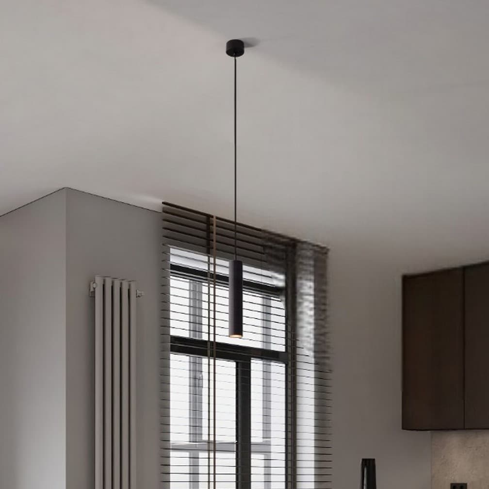 Nova Luce Comet - lampe suspendue - Ø cm - noir sablé