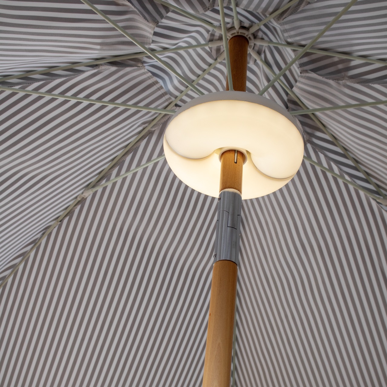New Garden Lima - éclairage de parasol rechargeable avec télécommande - Ø ,5 cm - LED 8,5W incl. - IP54 - blanc