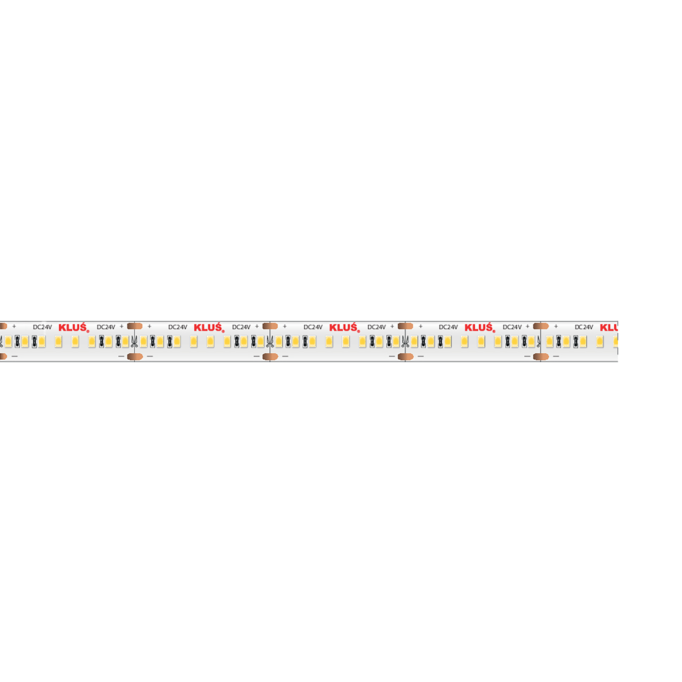 KLUS Bande LED - largeur 1cm, longueur - 24Vdc - dimmable - 14,4W LED par mètre - 240 LED par mètre - IP20