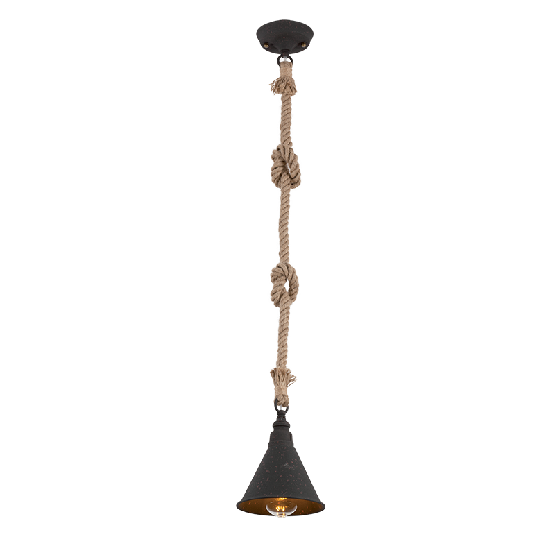 Elmark Rope - lampe suspendue - Ø cm - noir rouillé