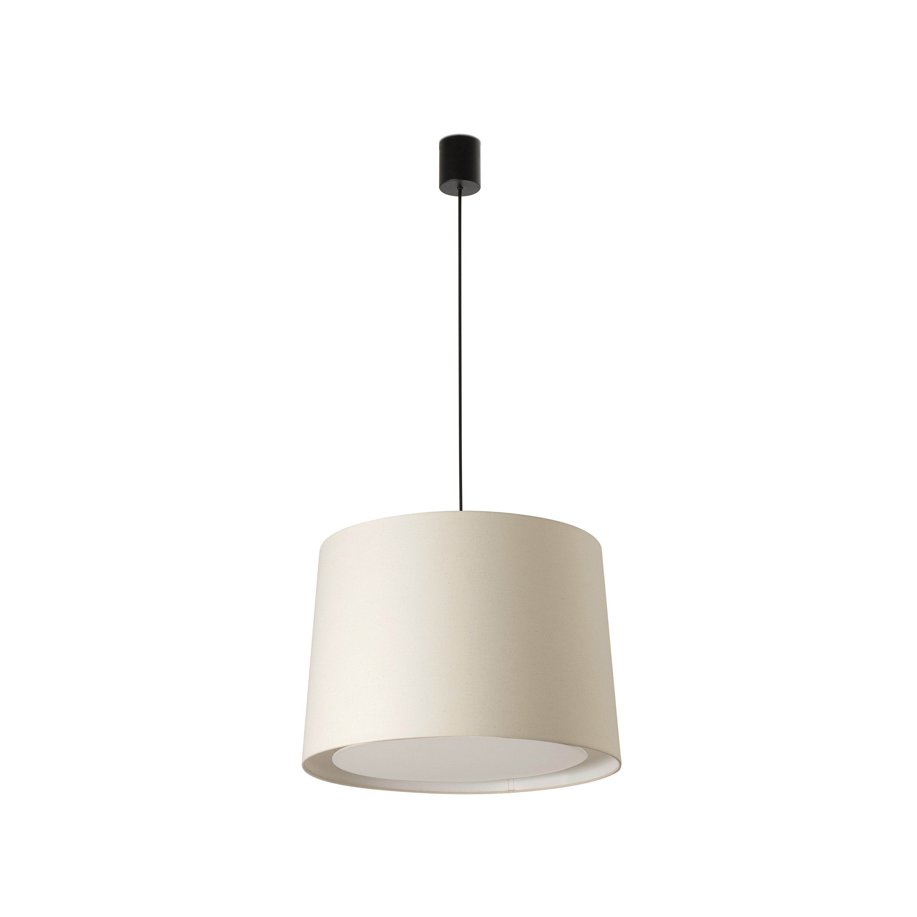 Faro Conga - lampe suspendue - Ø cm - beige et noir