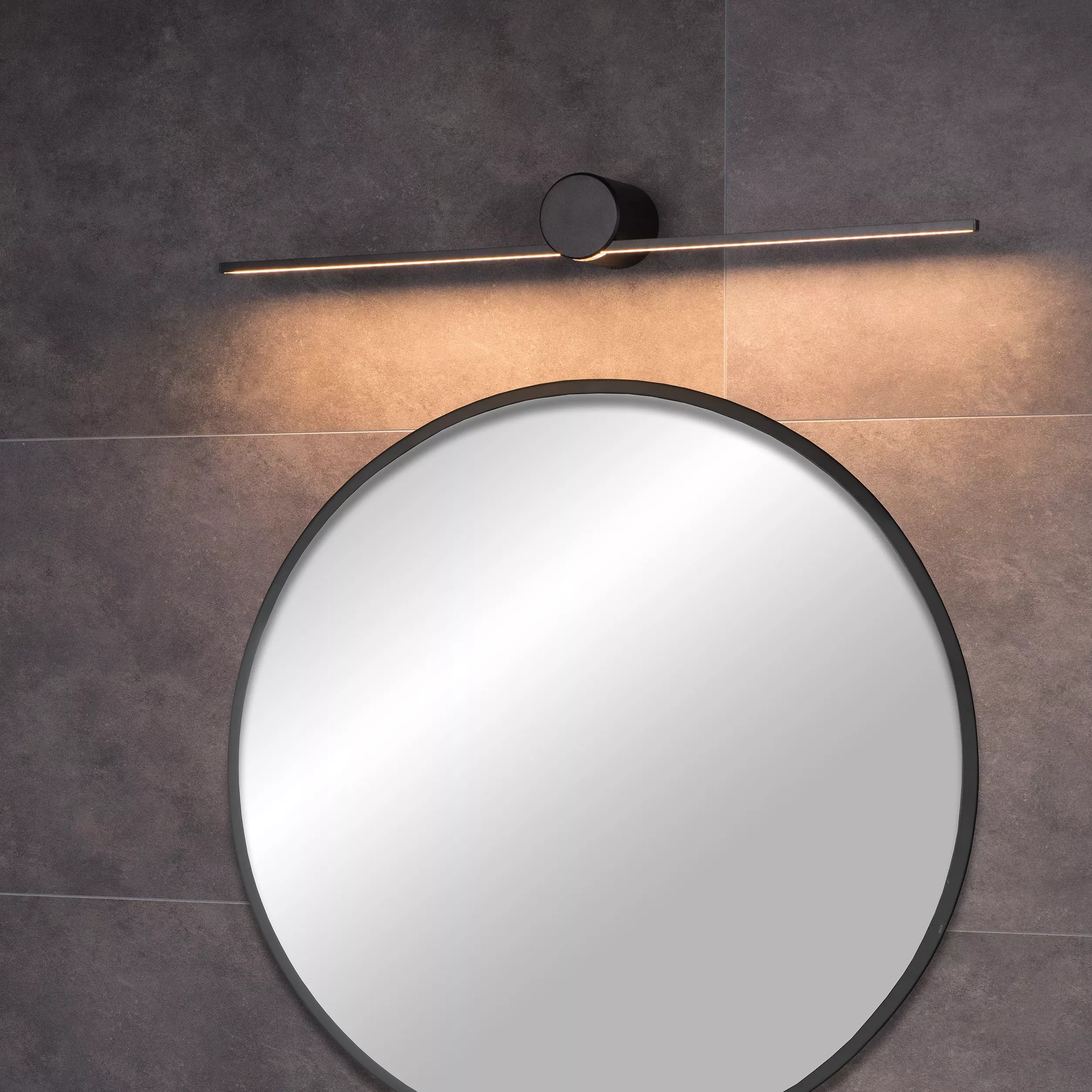 Lucide Mizar - applique murale - ,2 x 6,5 cm - 6W LED inclus - IP44 - noir