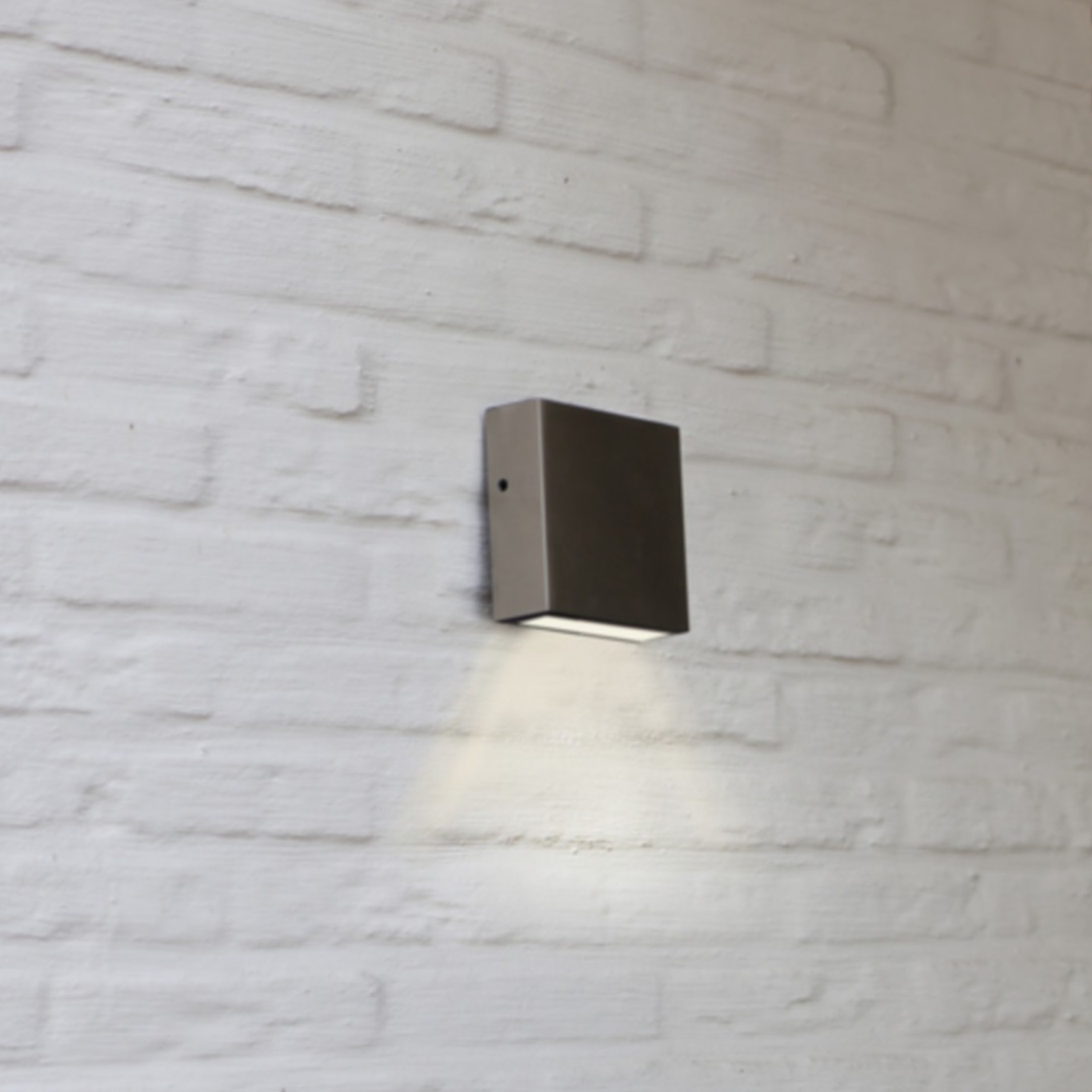 Lutec Gemini XF - applique murale - ,8 x 11 - 9,5W LED inclus - IP54 - acier inoxydable - blanc