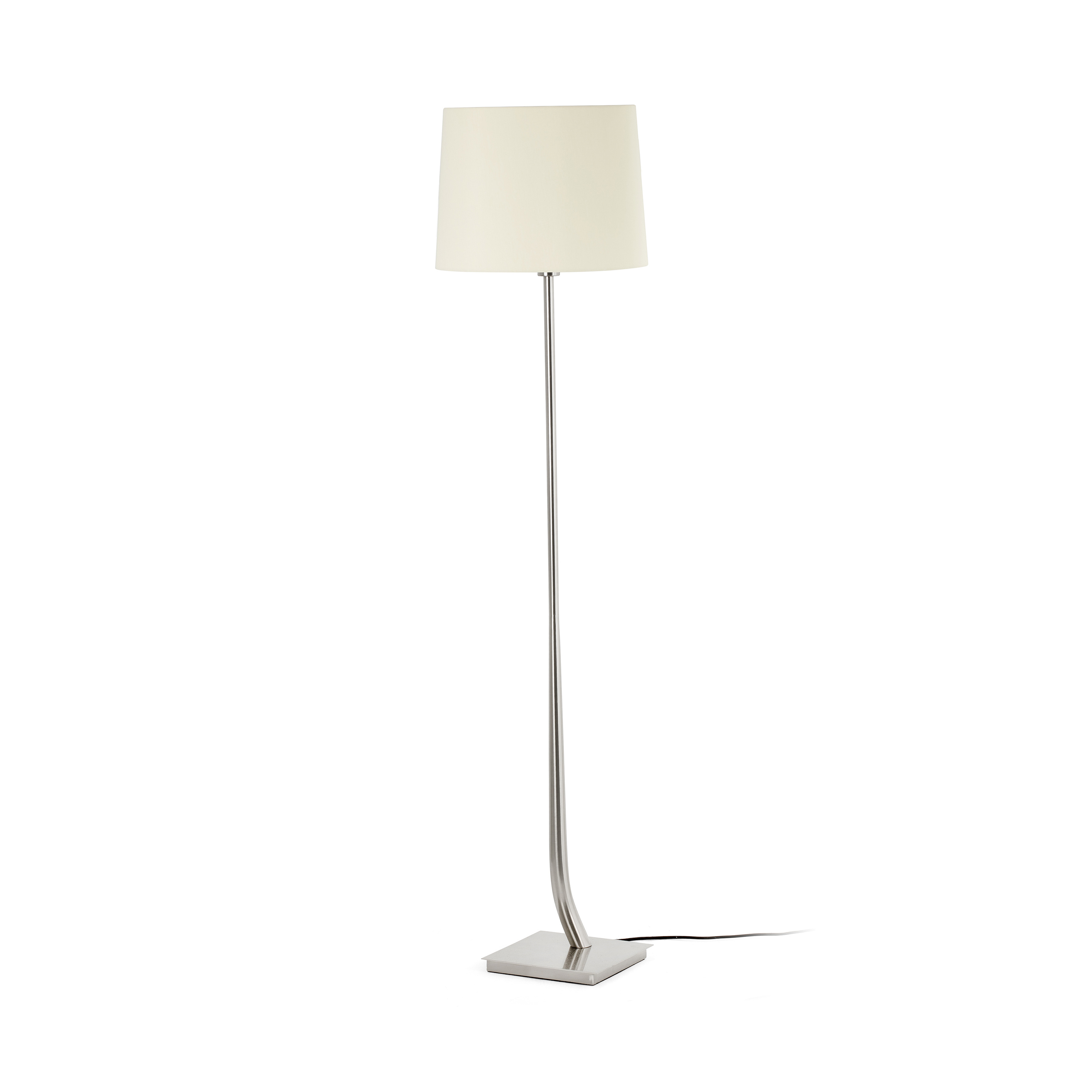 Faro Rem - lampe sur pied - - nickel mat et blanc