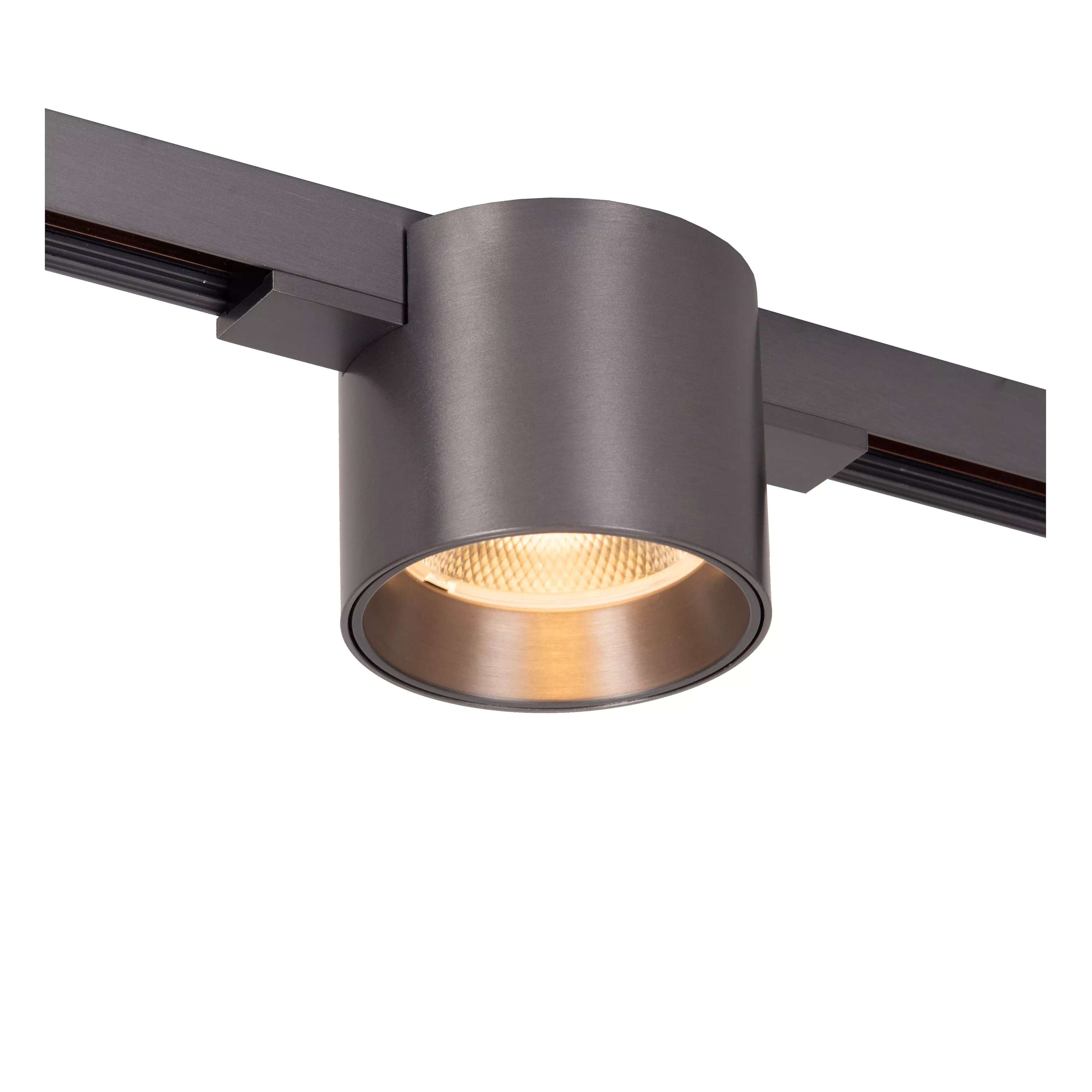 Lucide Linial Lux - système de rails magnétiques - spot sur rail - Ø cm - LED 8W incl. - Fonction de gradation et couleur de lumière réglable via l"application - noir chrome mat