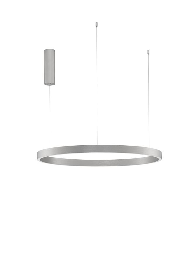 Nova Luce Elowen - lampe suspendue - Ø cm - 77W LED dimmable inclus - silver