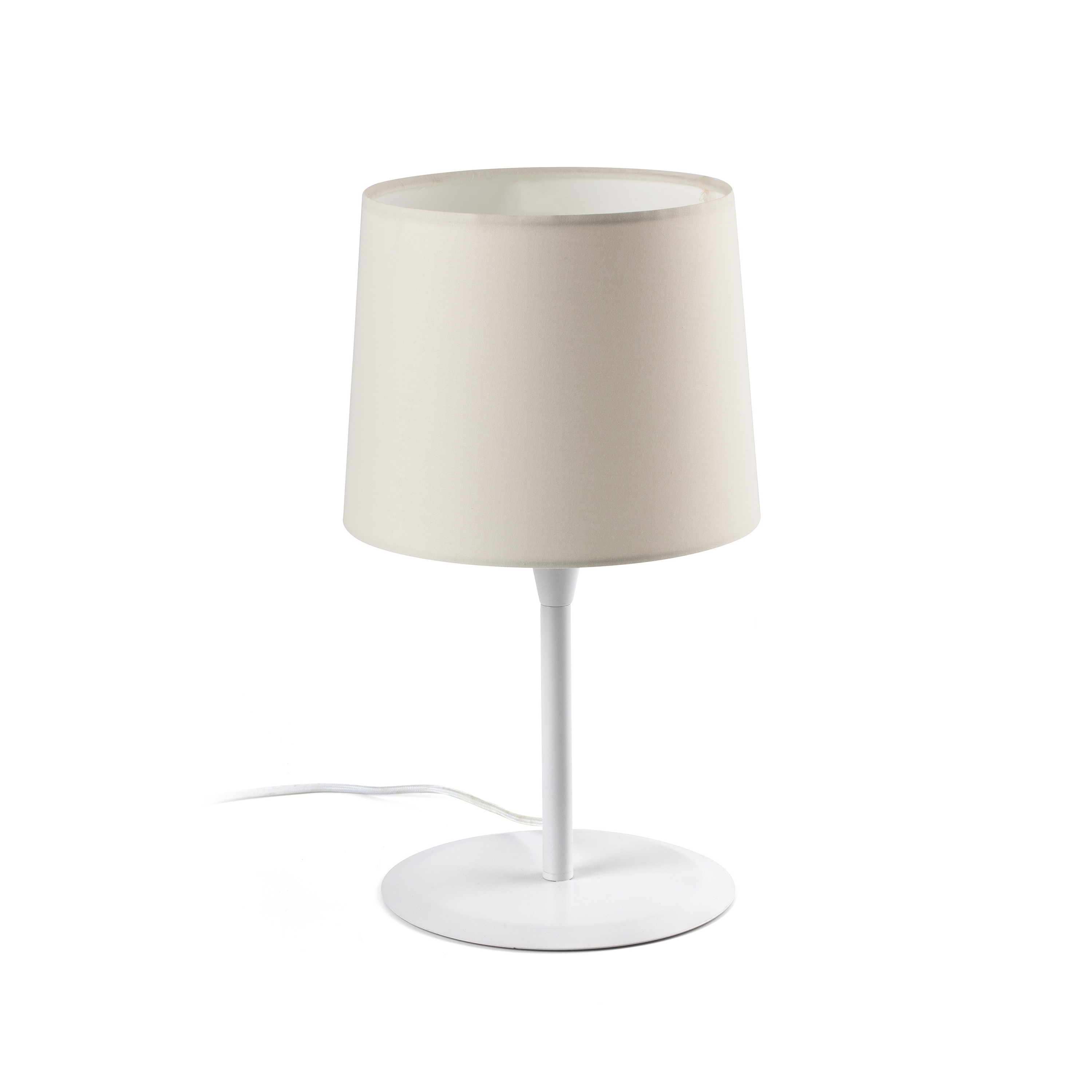 Faro Conga - lampe à poser - Ø ,5 cm - blanc et beige
