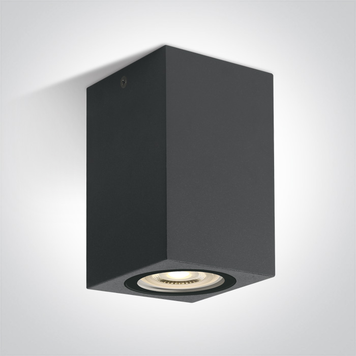 ONE Light GU10 Outdoor Cube Lights - spot en saillie 1L - 6,6 x 6,6 x - IP65 - anthracite