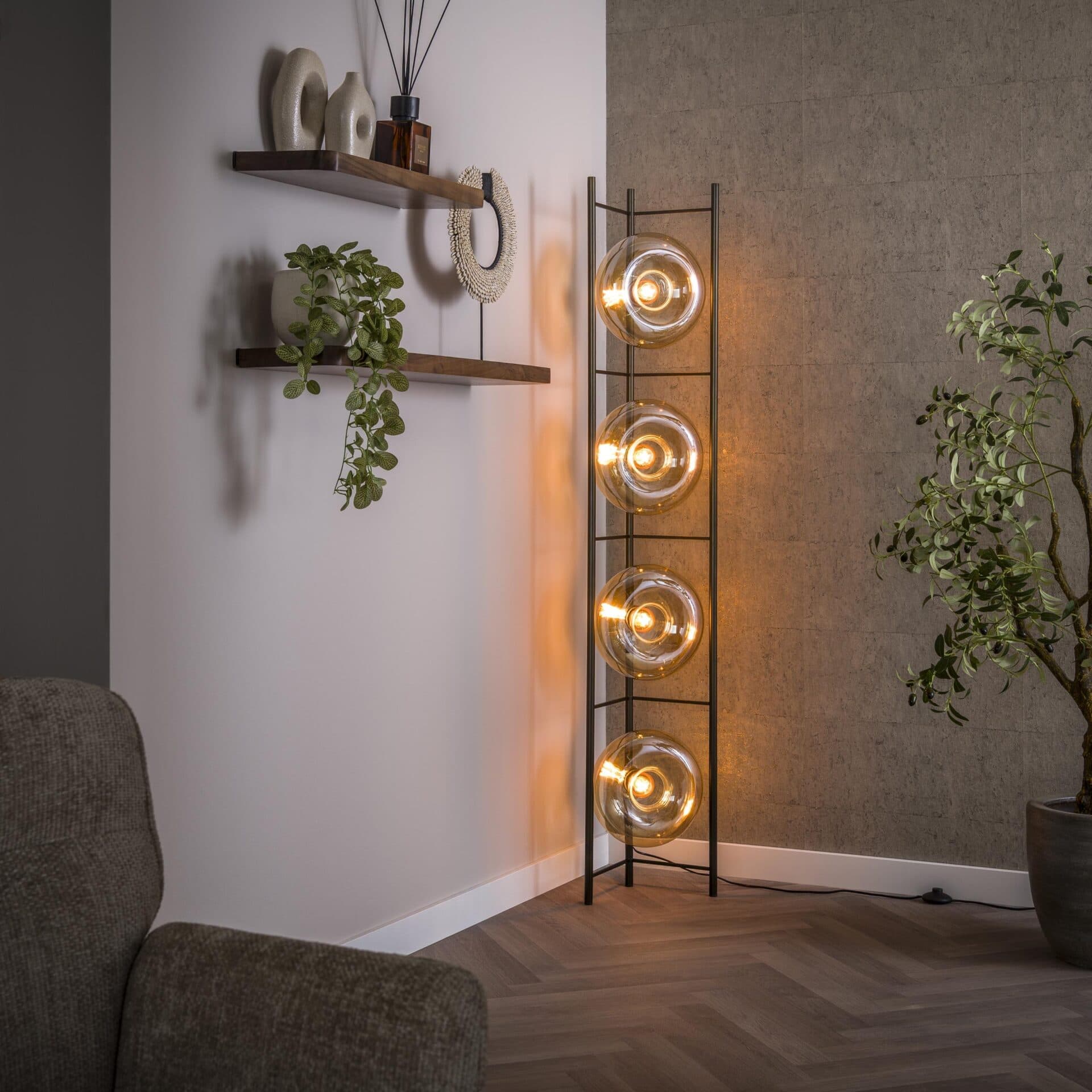 Vico Soll - lampadaire - cm - ambre