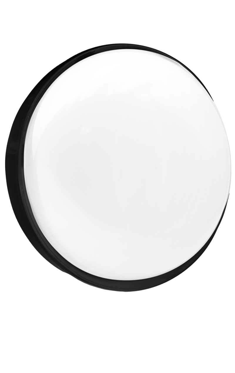Century Italia Simply - lampe murale/plafonnier - Ø 22,2 x 6,9 cm - 24W LED inclus - IP65 - noir