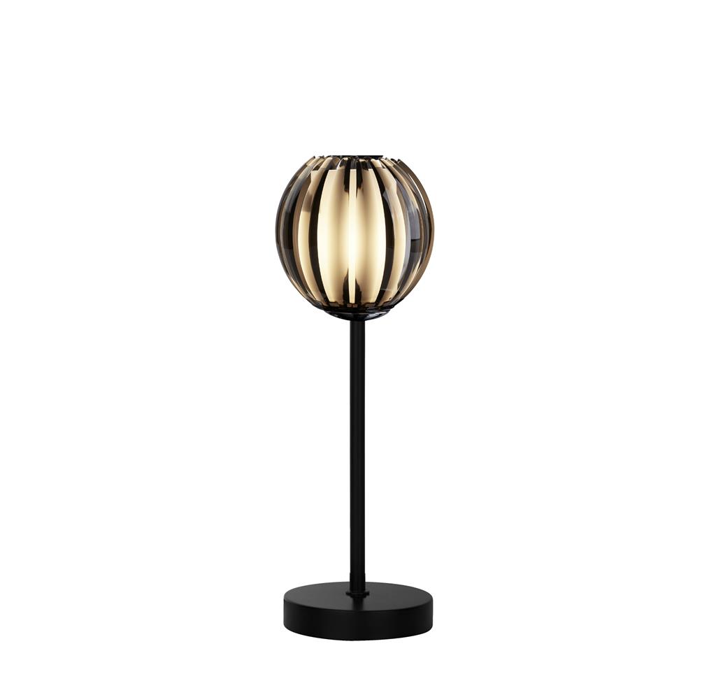 Searchlight Blossom - lampe à poser - Ø cm - noir, chrome et transparent