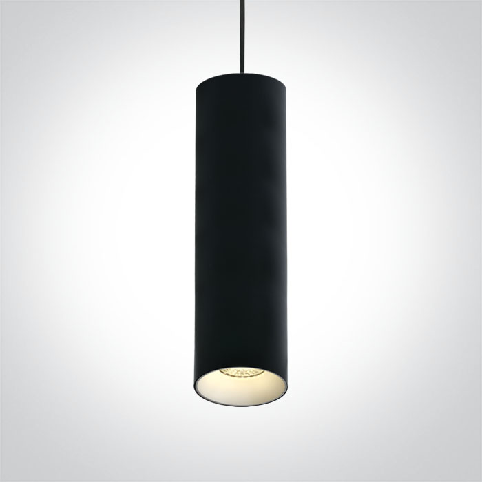 SECONDE CHANCE - ONE Light Cylinder - lampe suspendue - Ø 7,5 x - noir