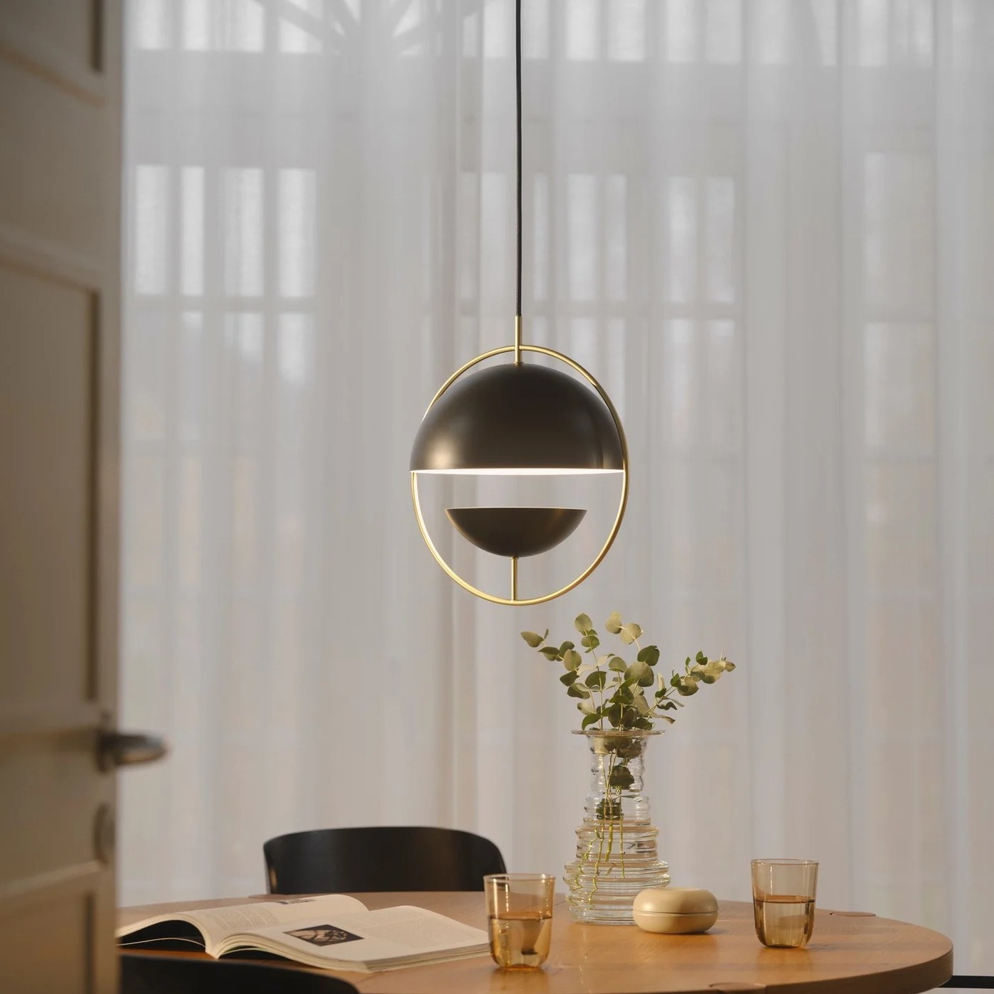 Nordlux Tavia - lampe suspendue - Ø cm - noir