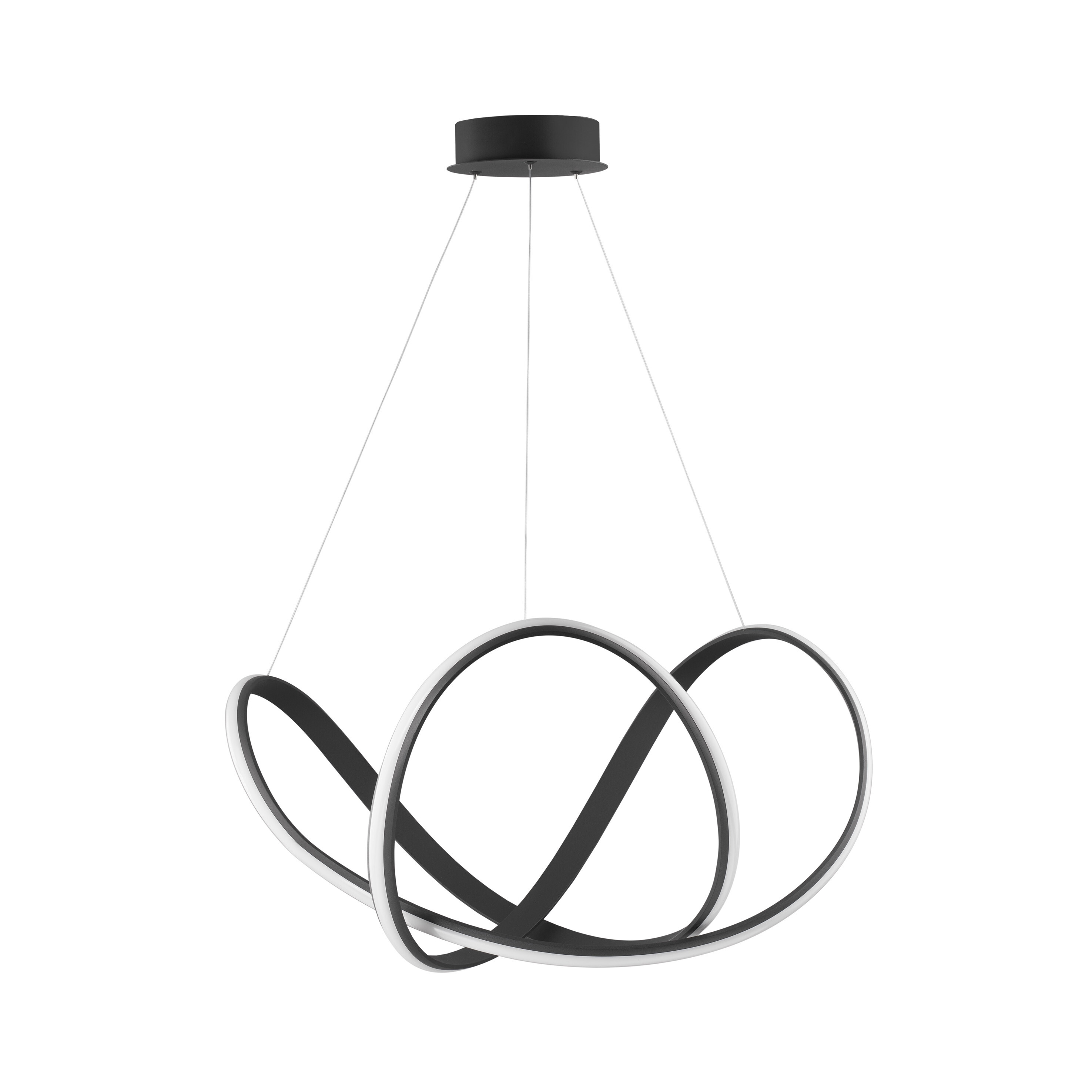 Nova Luce Apus - lampe suspendue - Ø cm - 50W LED dimmable inclus - noir sable