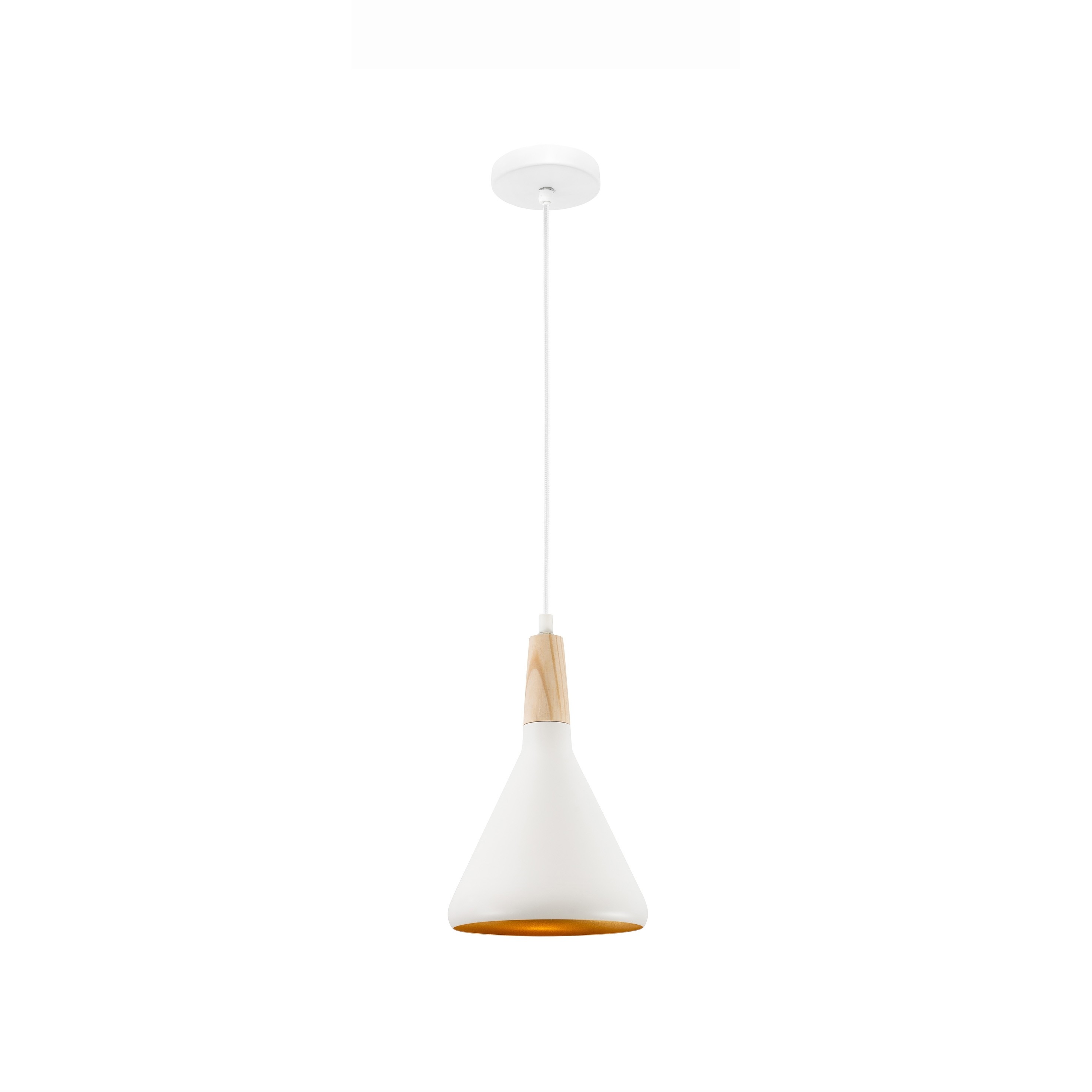 Nova Luce Juno - lampe suspendue - Ø cm - blanc et or