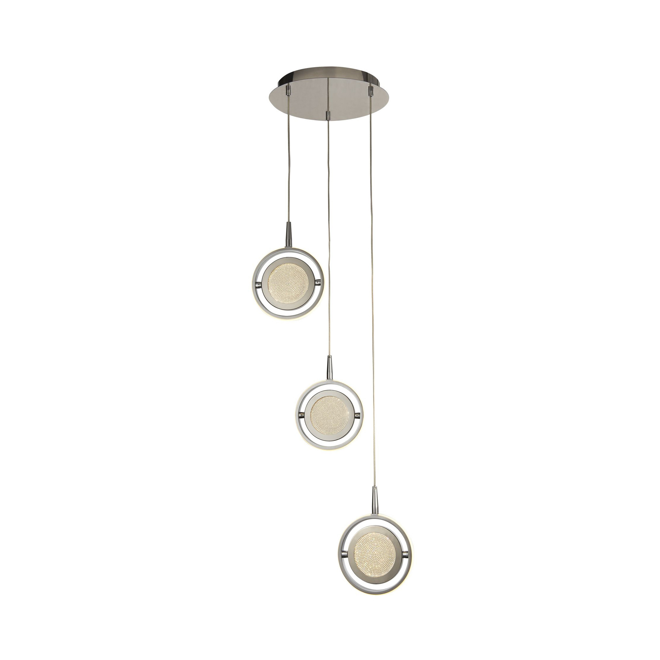 Searchlight Gyroscope - lampe suspendue - Ø cm - 56W LED dimmable inclus - chrome