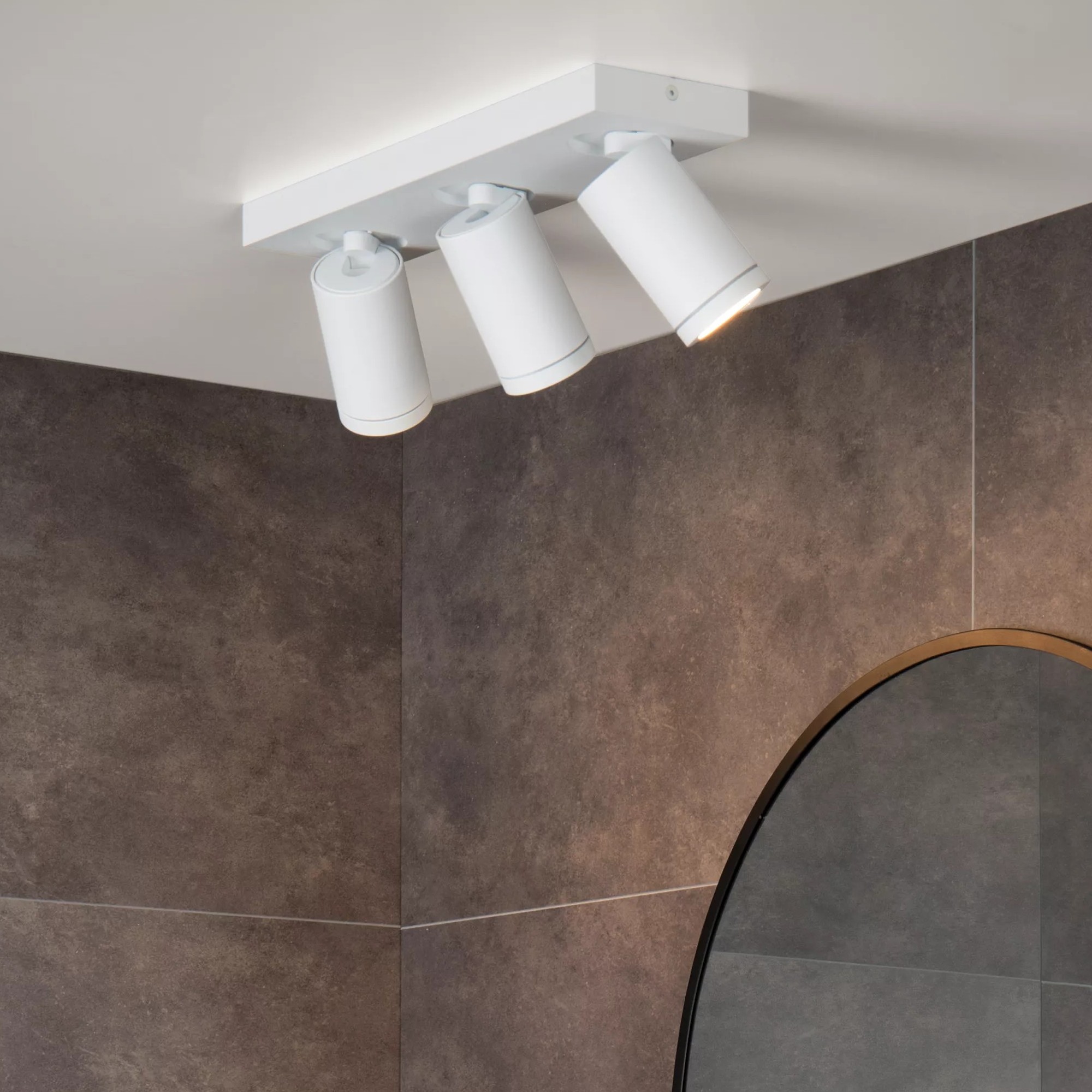 Lucide Taylor - spot en saillie 3L - x 12,5 cm - W LED dimmable inclus - dim to warm - IP44 - blanc