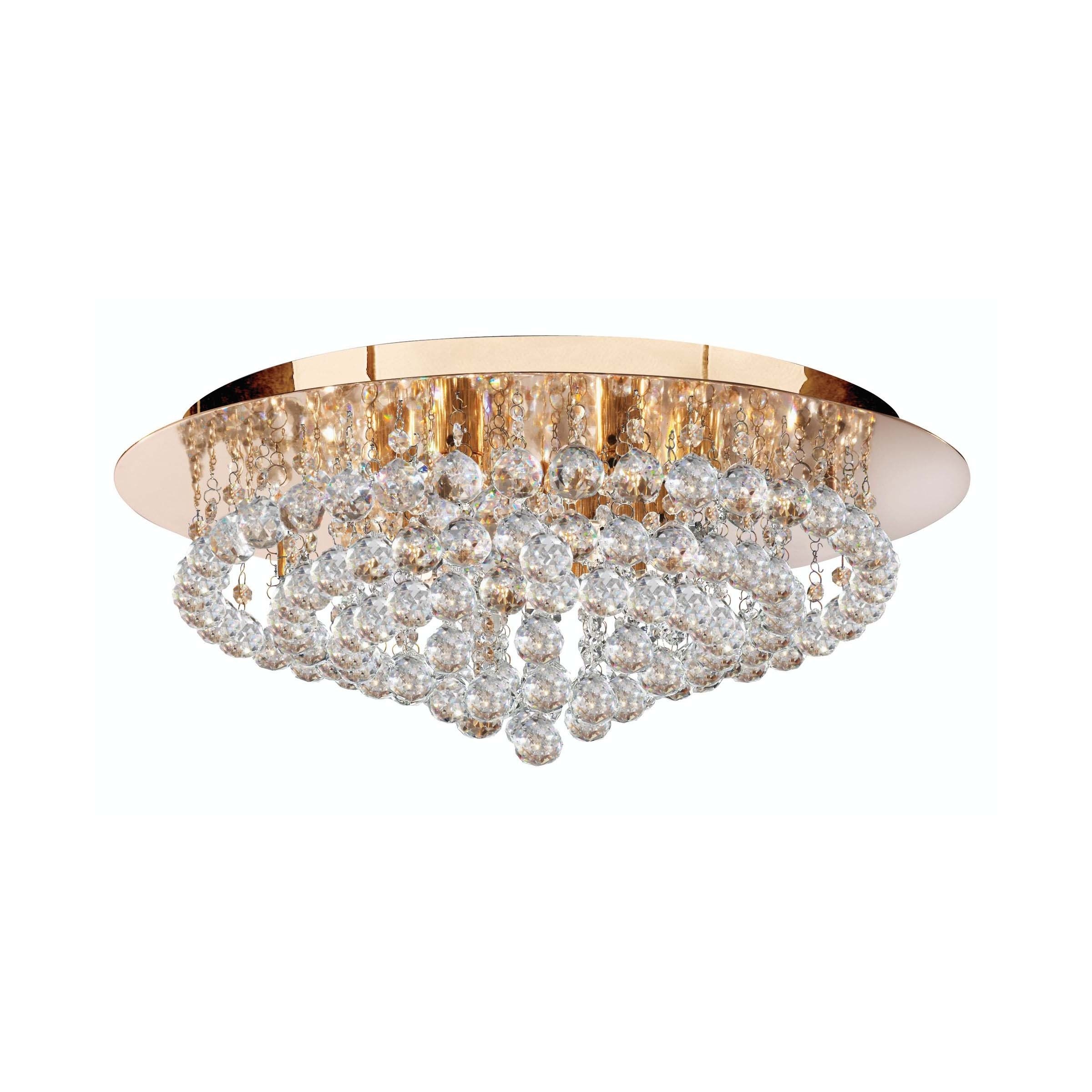 Searchlight Hanna - plafonnier - Ø ,8 cm - or et transparent
