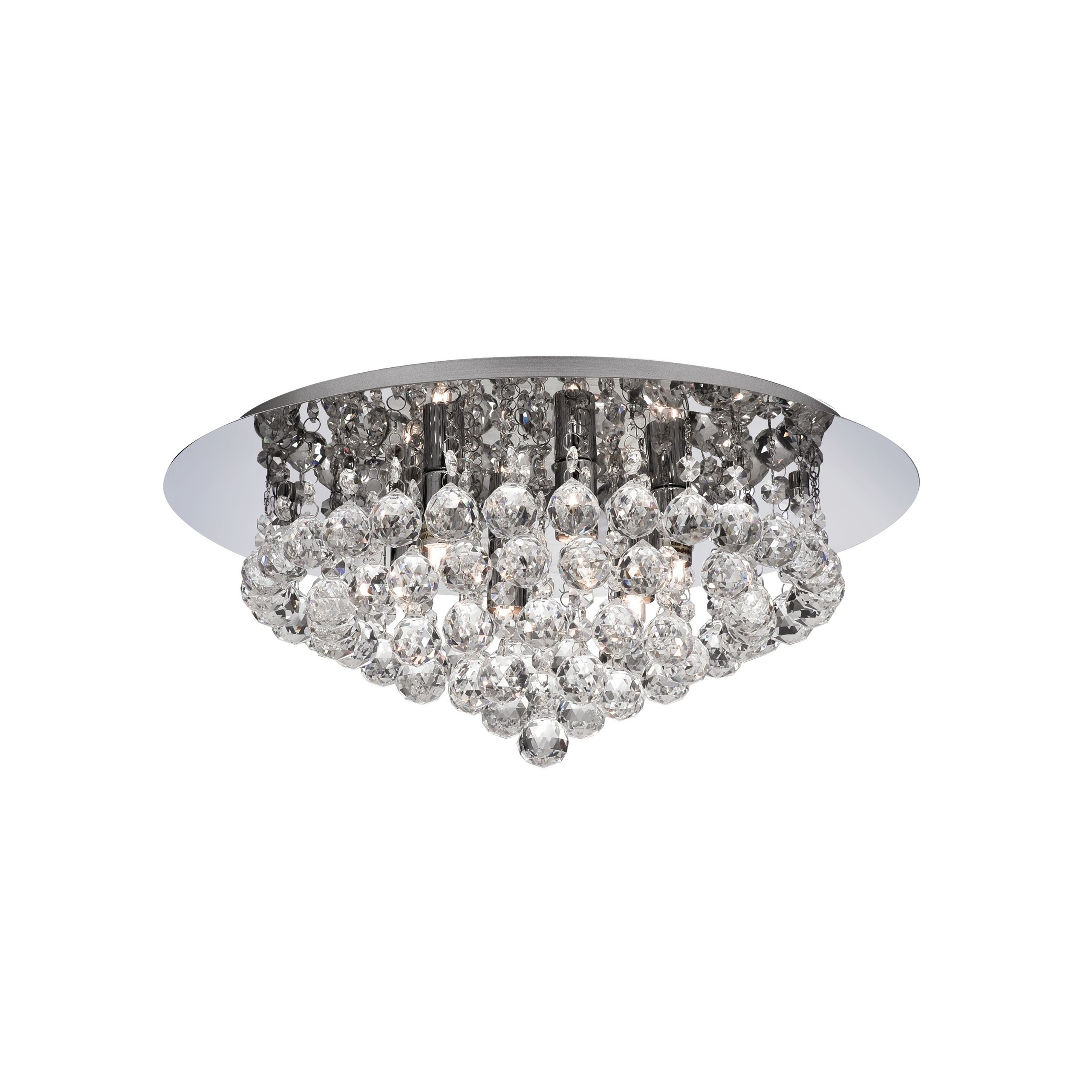 Searchlight Hanna - plafonnier - Ø ,5 cm - chromé et transparent