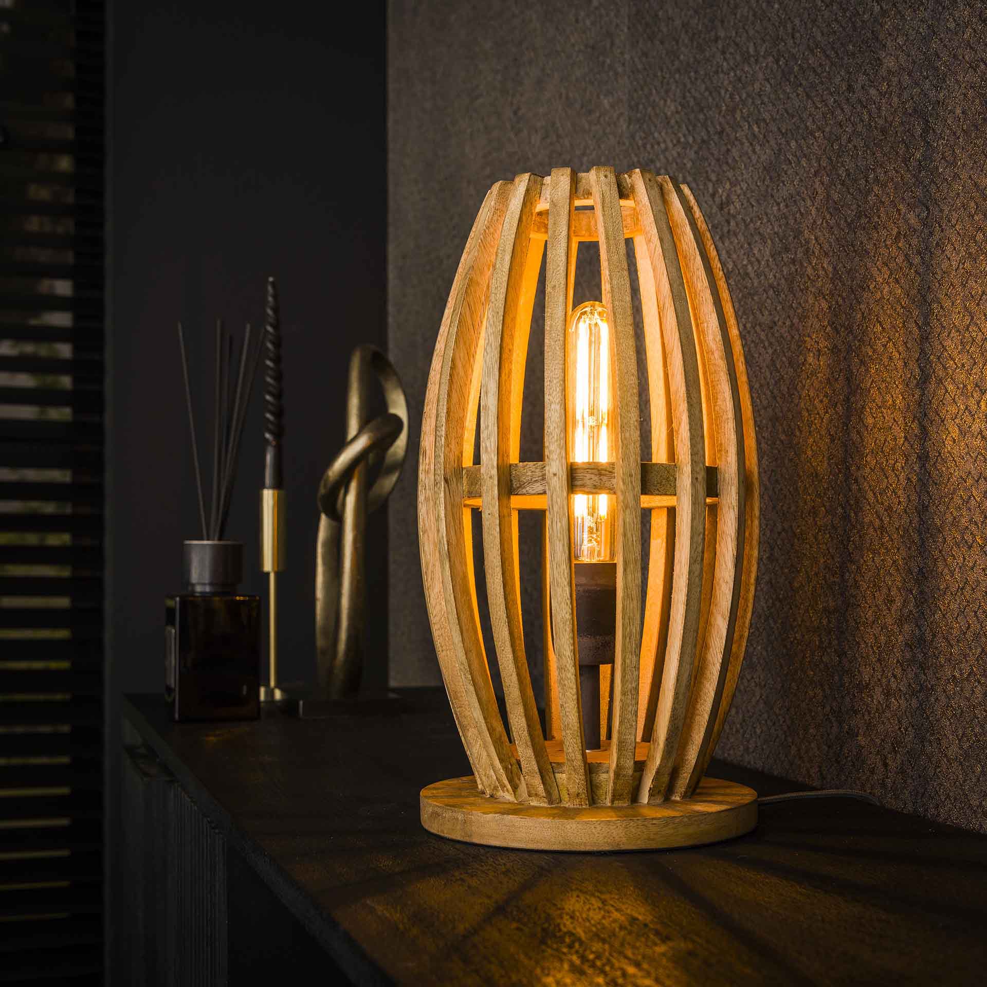 Vico Orbit - lampe à poser - Ø cm - brun