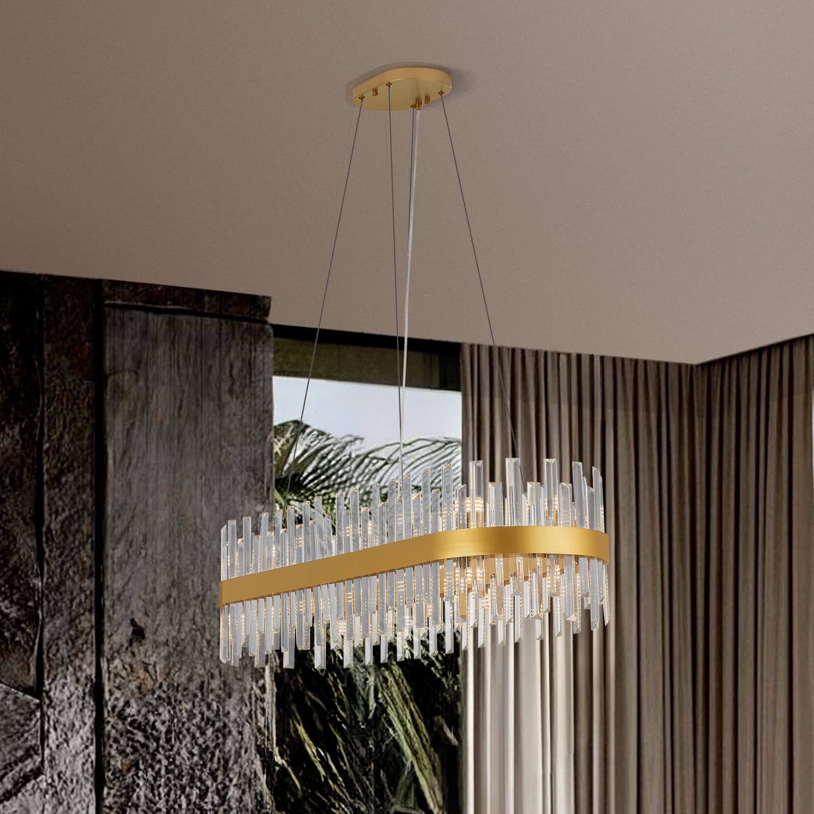 Nova Luce Crown - lampe suspendue - cm - or satiné — vue 3