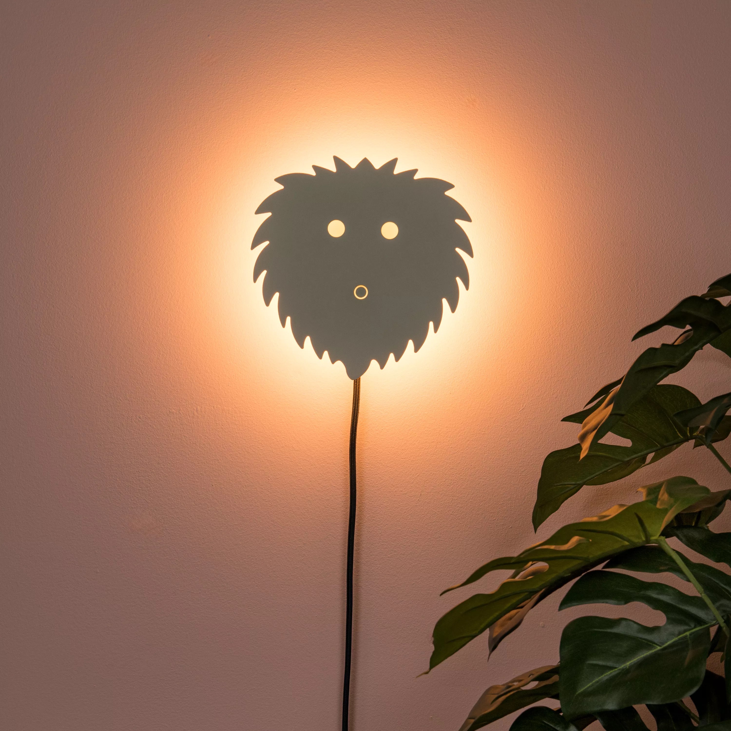 Lucide Charlie Lion - applique murale - ,2 x - 7W LED dimmable inclus - beige