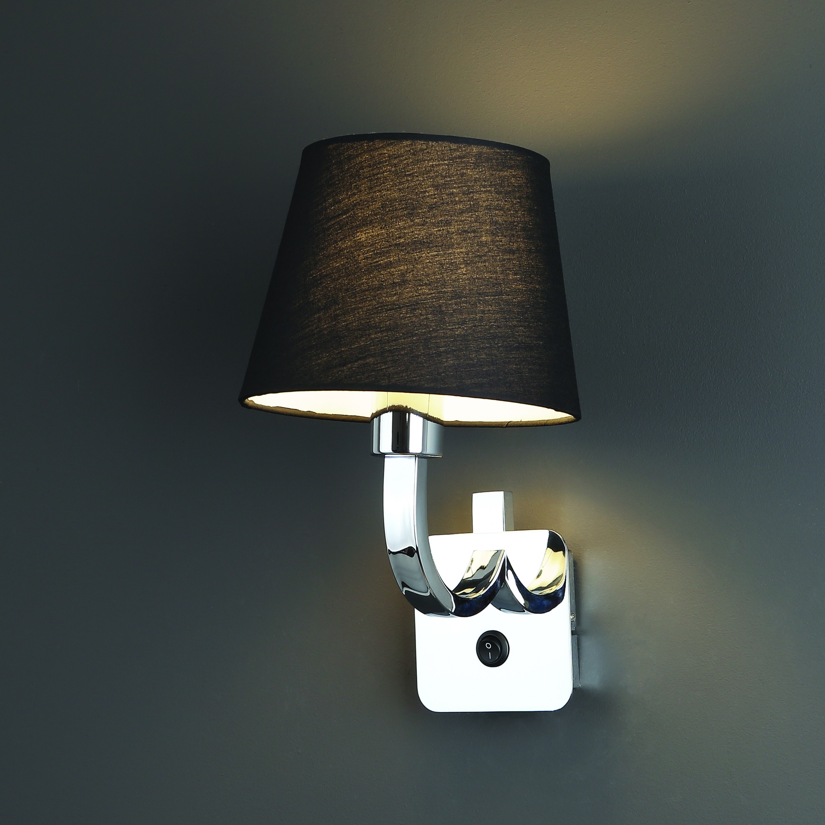 Maxlight Denver - applique murale - x - noir et chrome