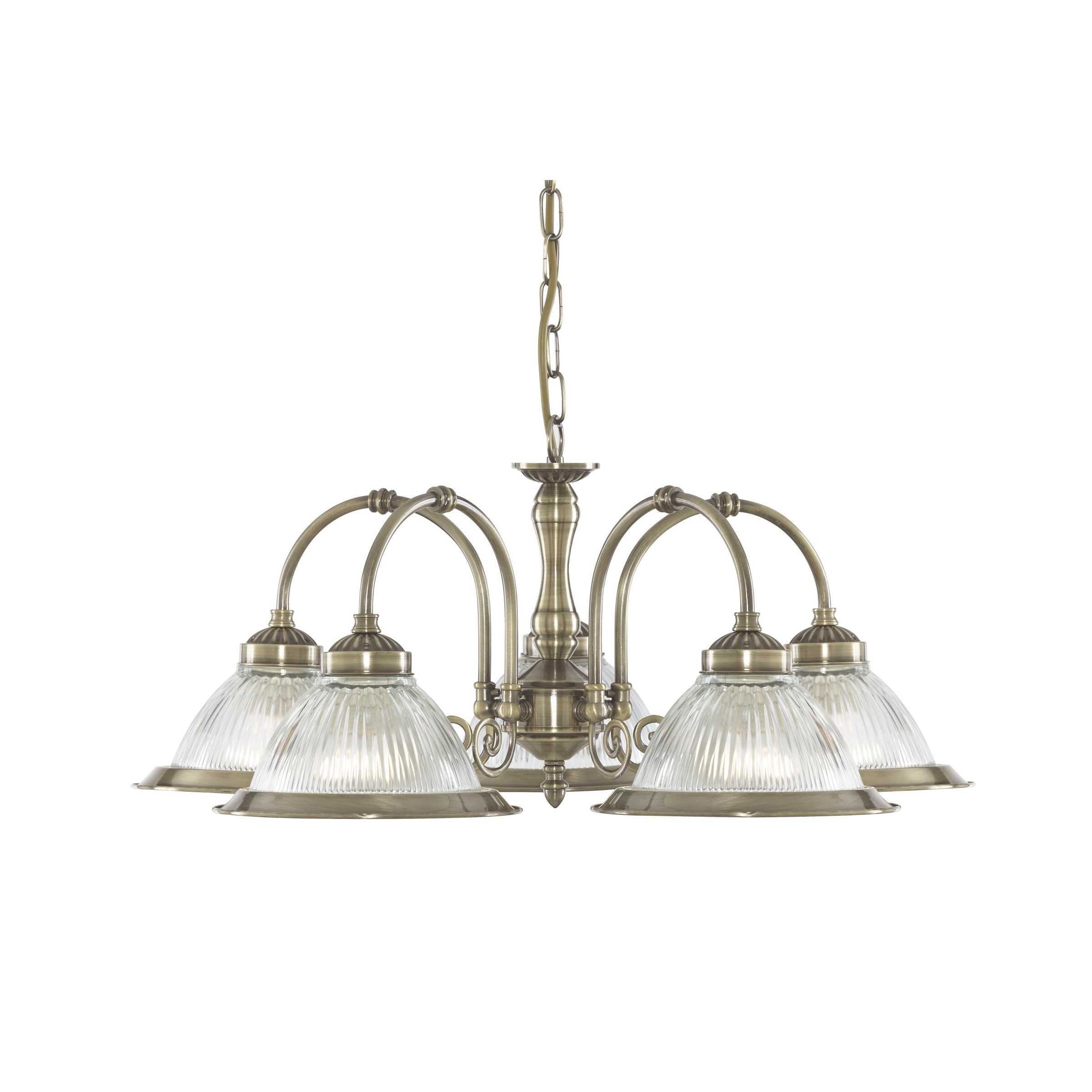 Searchlight American Diner - lampe suspendue - Ø cm - laiton antique