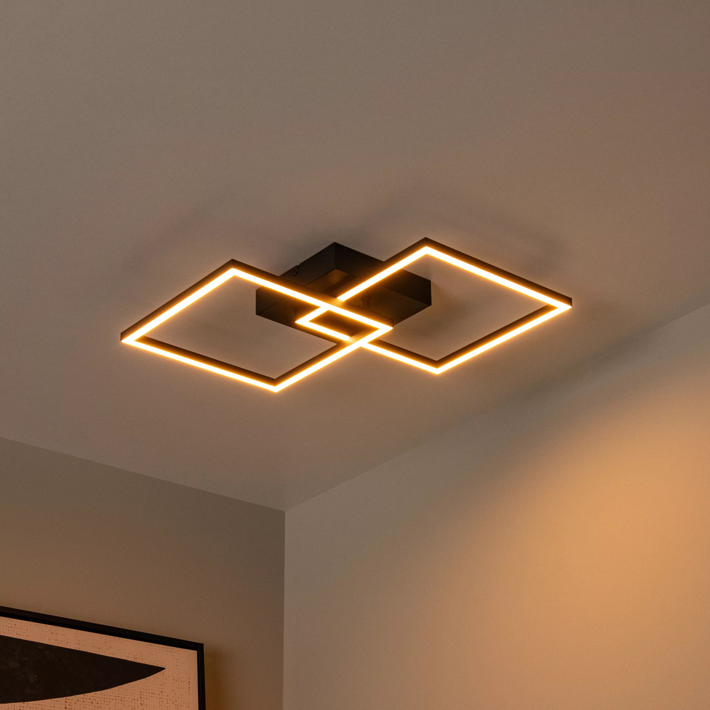 Lucide Arianne - plafonnier - ,5 x 6,5 cm - 23W LED incl. - couleur de lumière réglable - noir