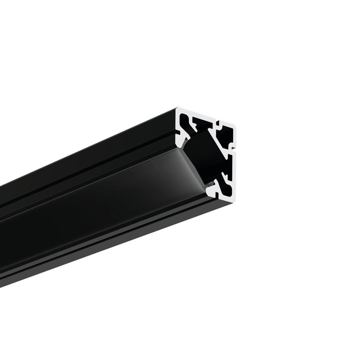 Klus 45-plus - profilé LED d’angle - 1,9 x 1,9 cm - noir