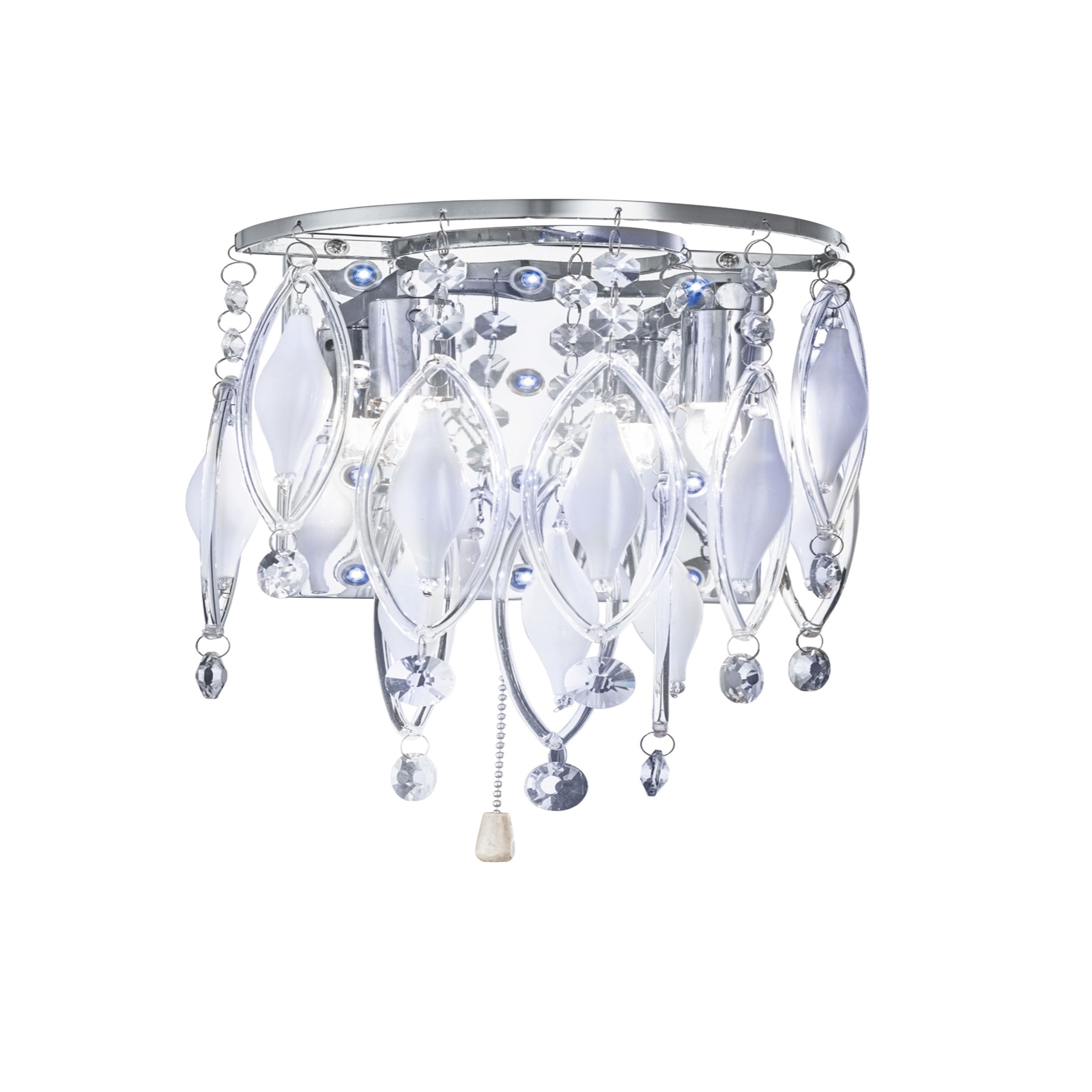 Searchlight Spindle - applique murale avec interrupteur à tirette - ,5 cm - 1W LED inclus - chrome