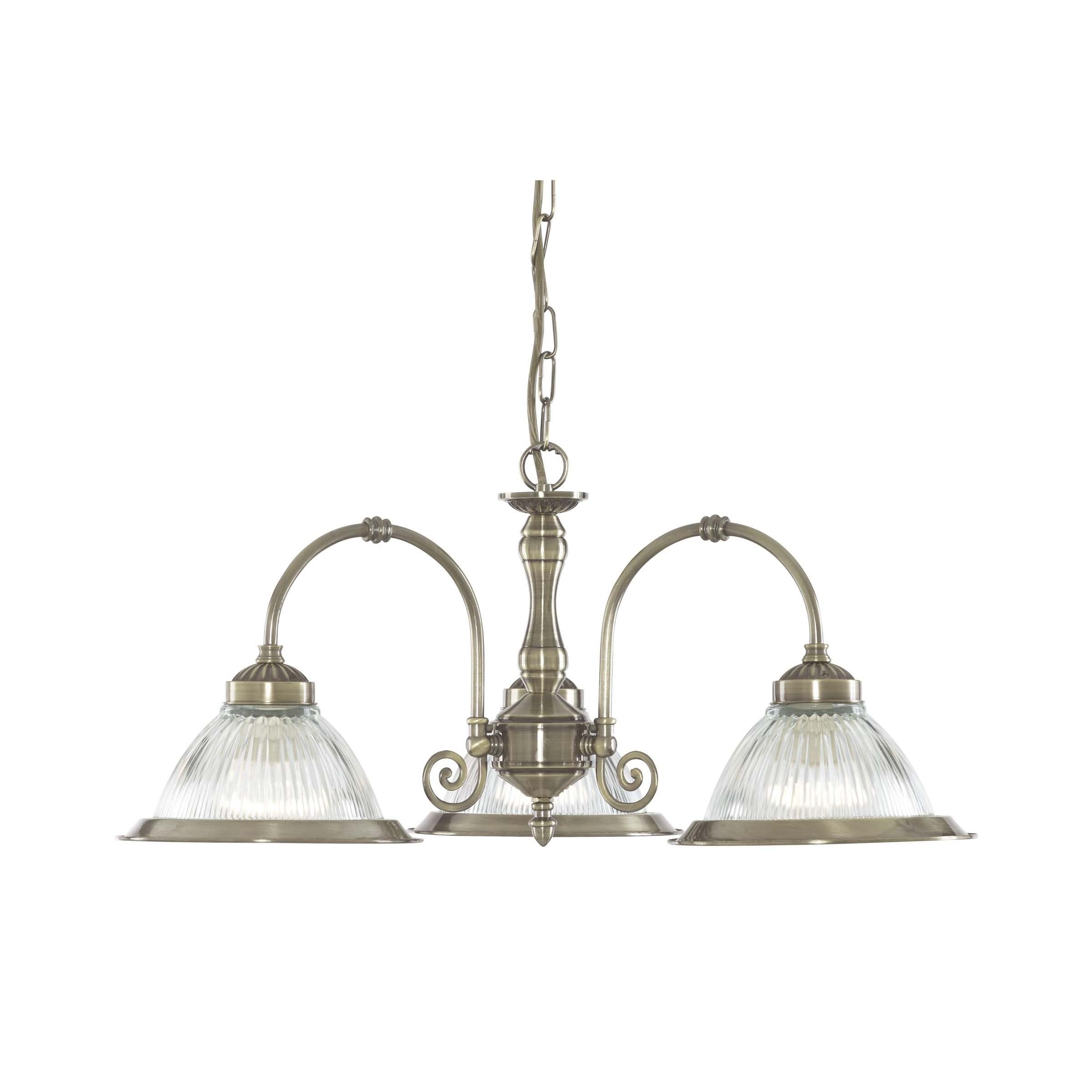 Searchlight American Diner - lampe suspendue - Ø cm - laiton antique