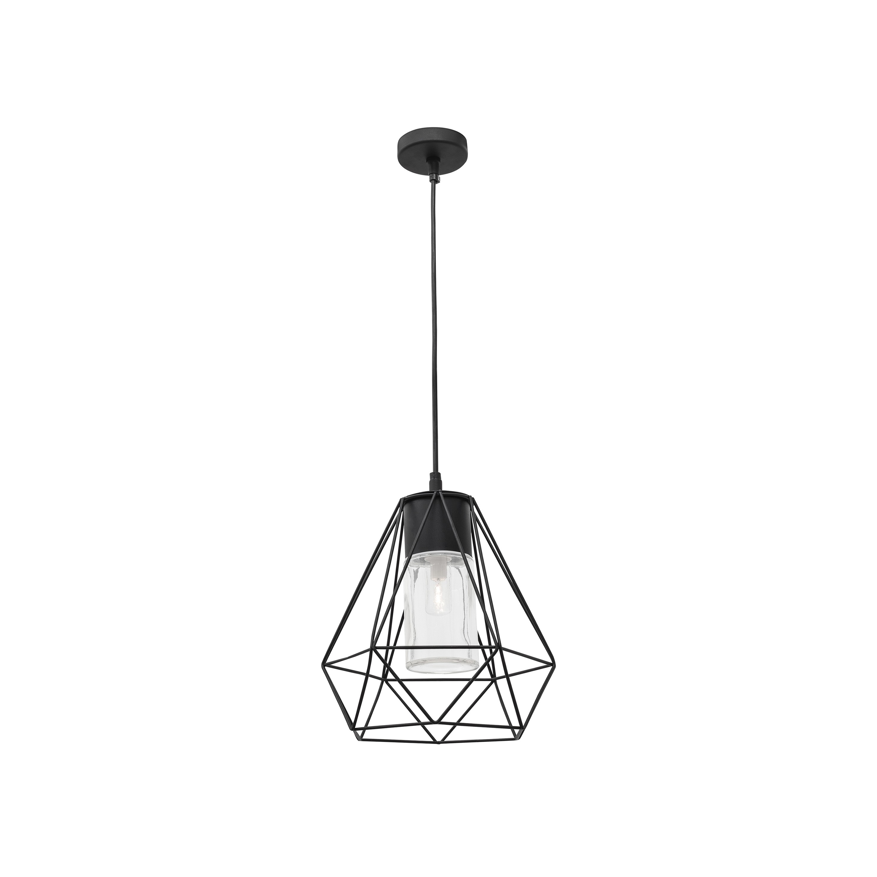 Nova Luce Isidora - lampe suspendue - Ø cm - IP54 - noir