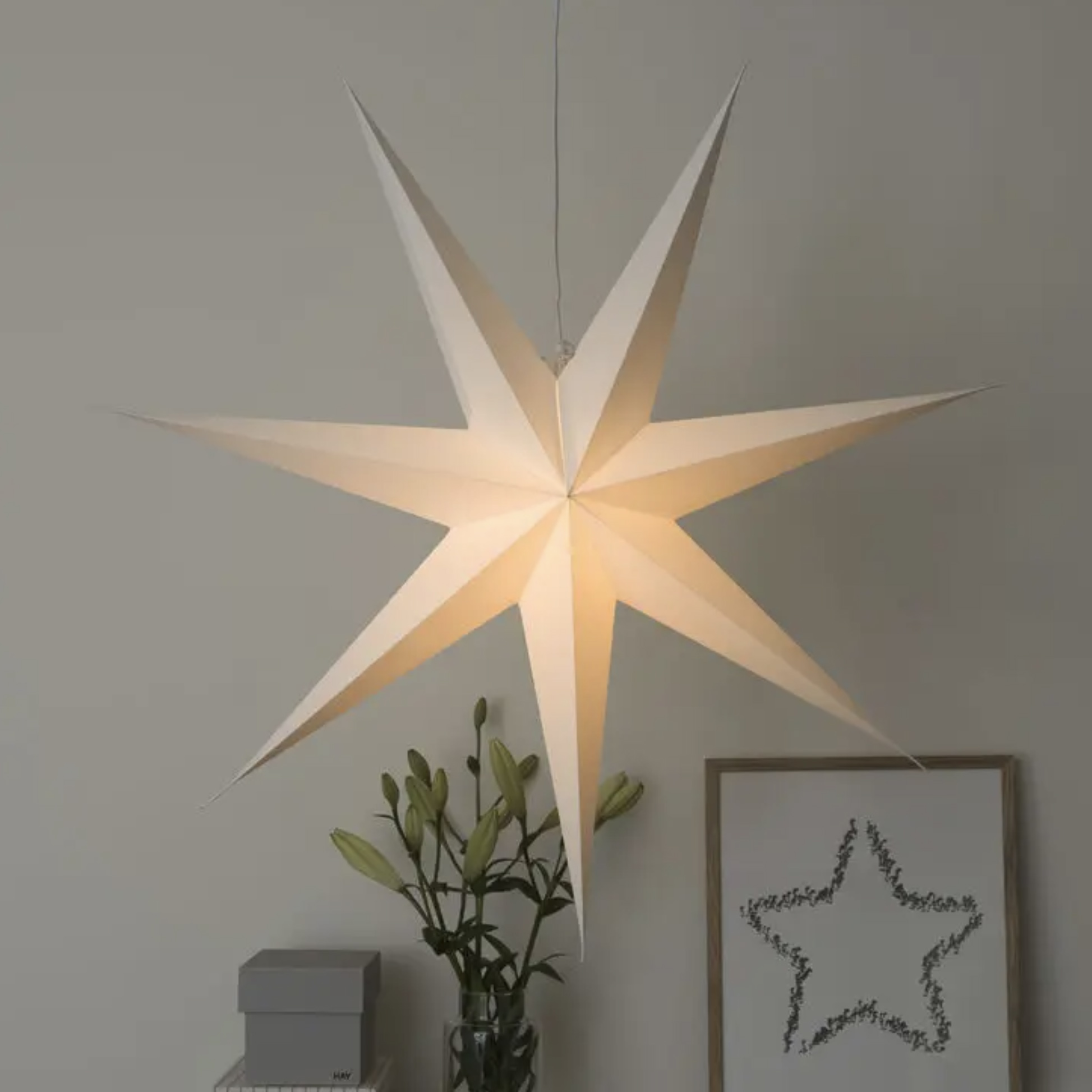 Konstsmide Lumières de Noël - papier 7 étoiles - ,5 x - blanc