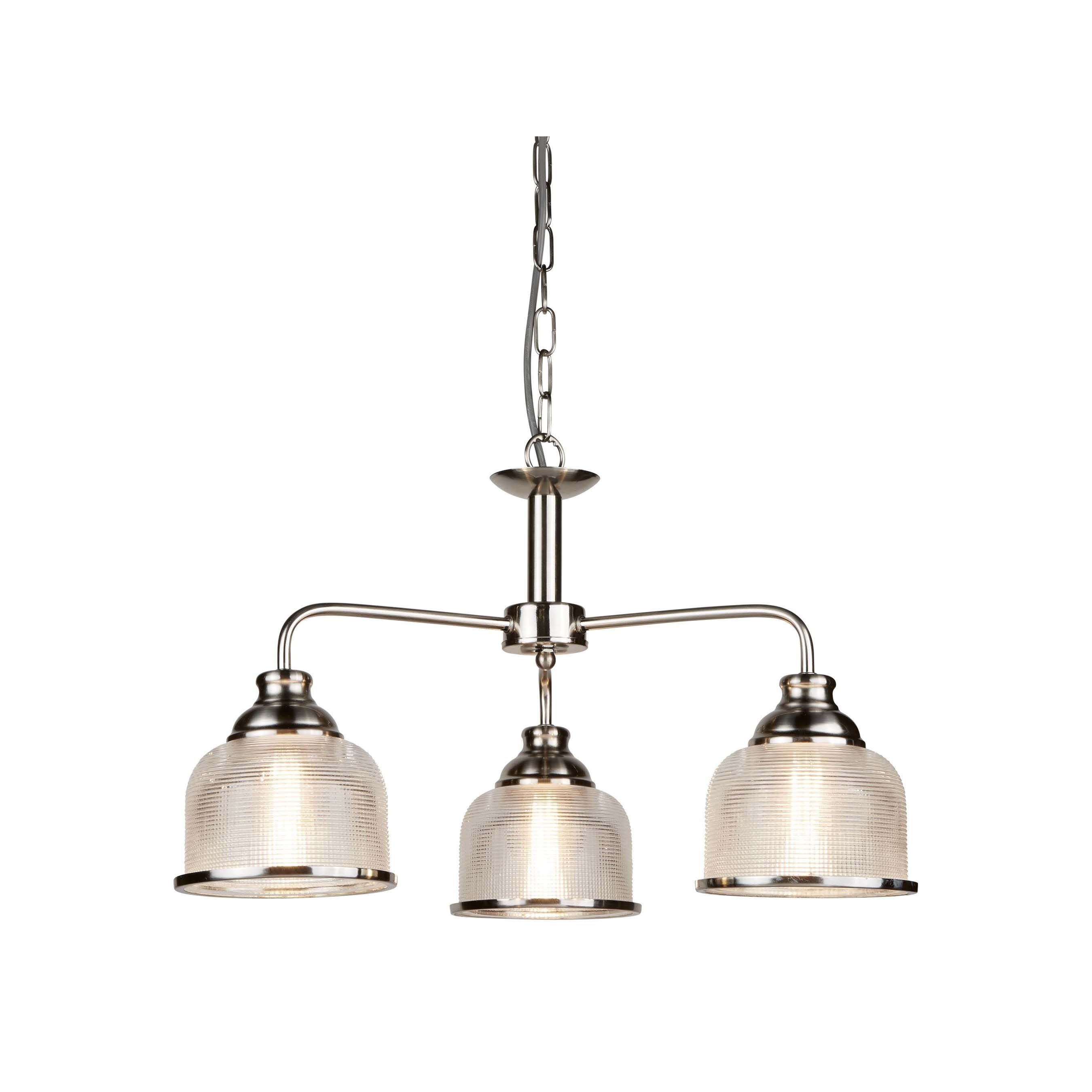Searchlight Bistro II - lampe suspendue - Ø cm - argent satiné — vue 3