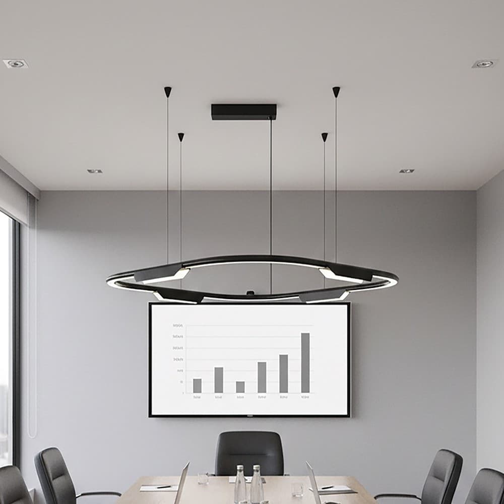 VK Lighting Core - lampe suspendue - 62,8 x 62,8 x 156,8 cm - 25W dimmable LED inclus - noir