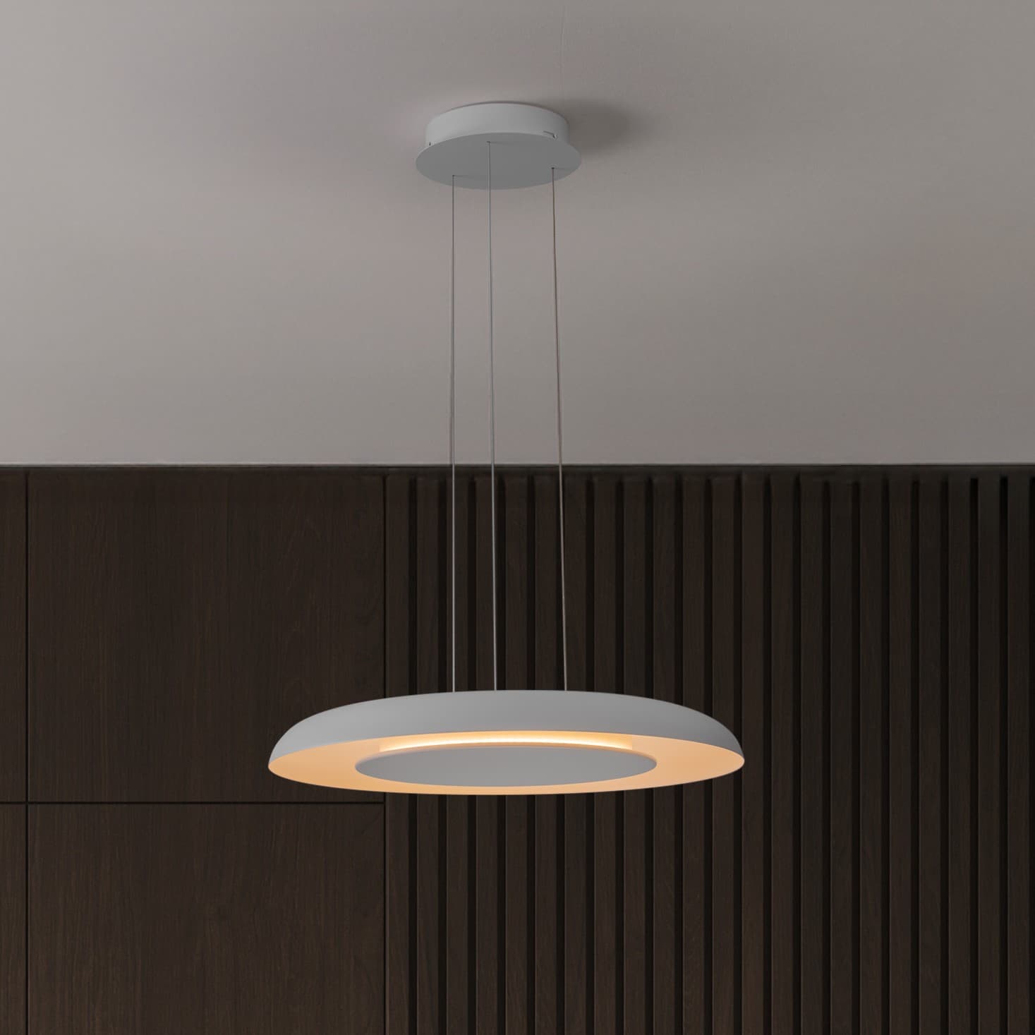 Nova Luce Epos - lampe suspendue - Ø cm - 38W dimmable LED inclus - blanc sablé