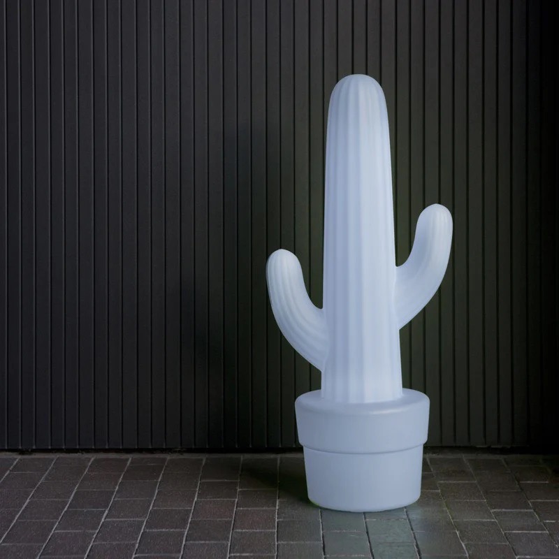New Garden Kaktus - lampadaire rechargeable avec télécommande - x - IP65 - blanc - RGB + couleur de lumière blanc froid