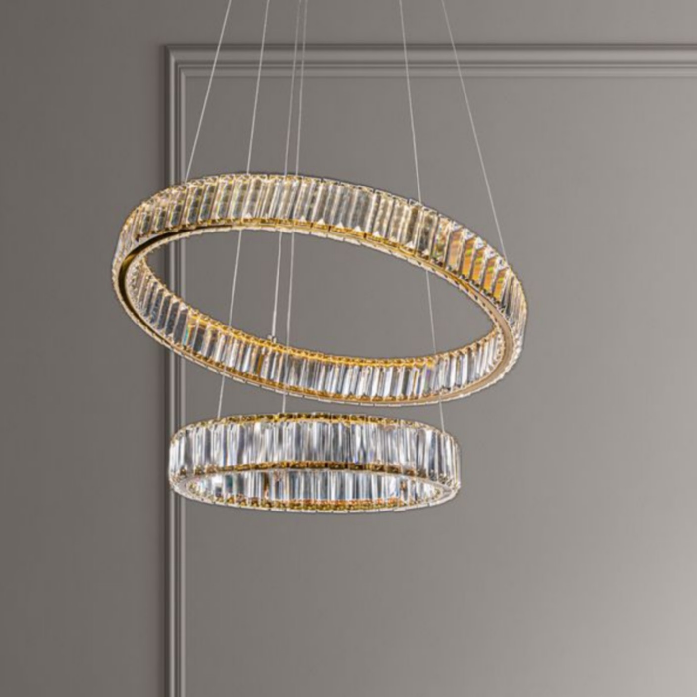 Nova Luce Aurelia - suspension - Ø cm - 46W LED dimmable inclus - or