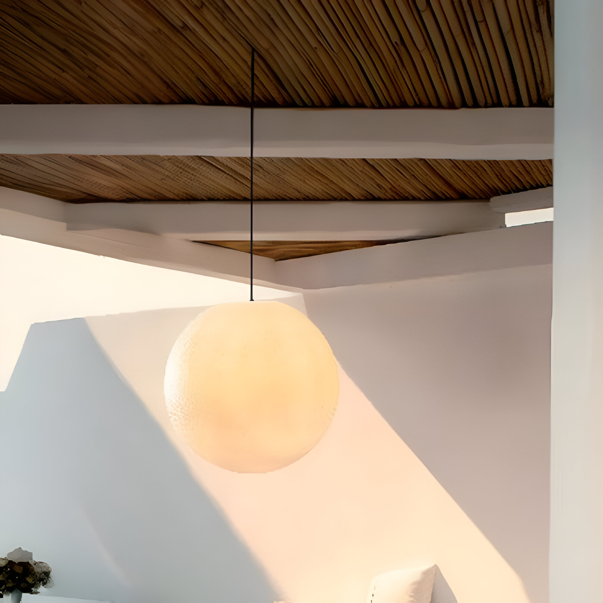 Nova Luce Moon - suspension extérieure - Ø cm - IP65 - blanc et noir — vue 4
