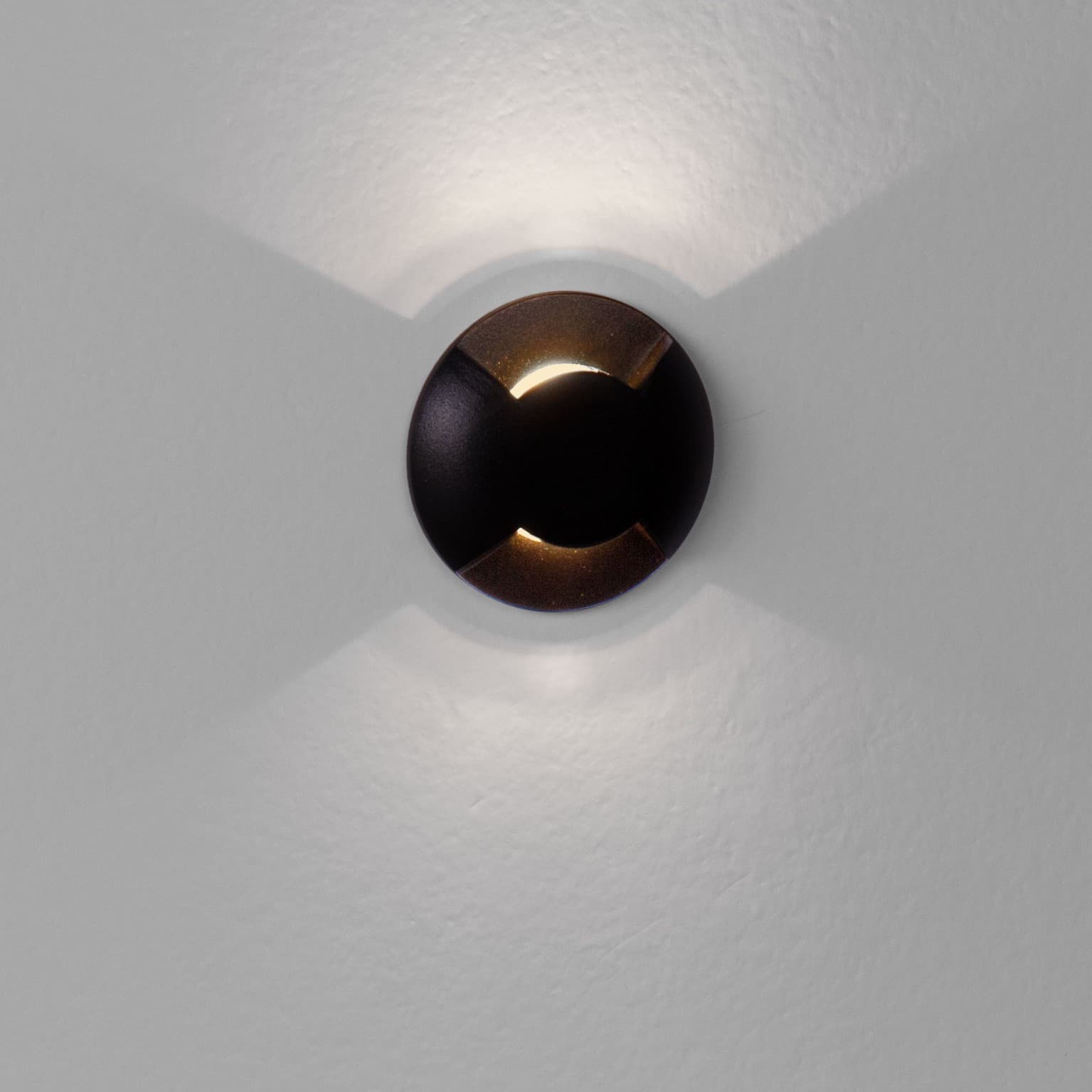 Nova Luce Eris - applique encastrée - Ø ,4 cm - 1W LED inclus - IP67 - noir sablé