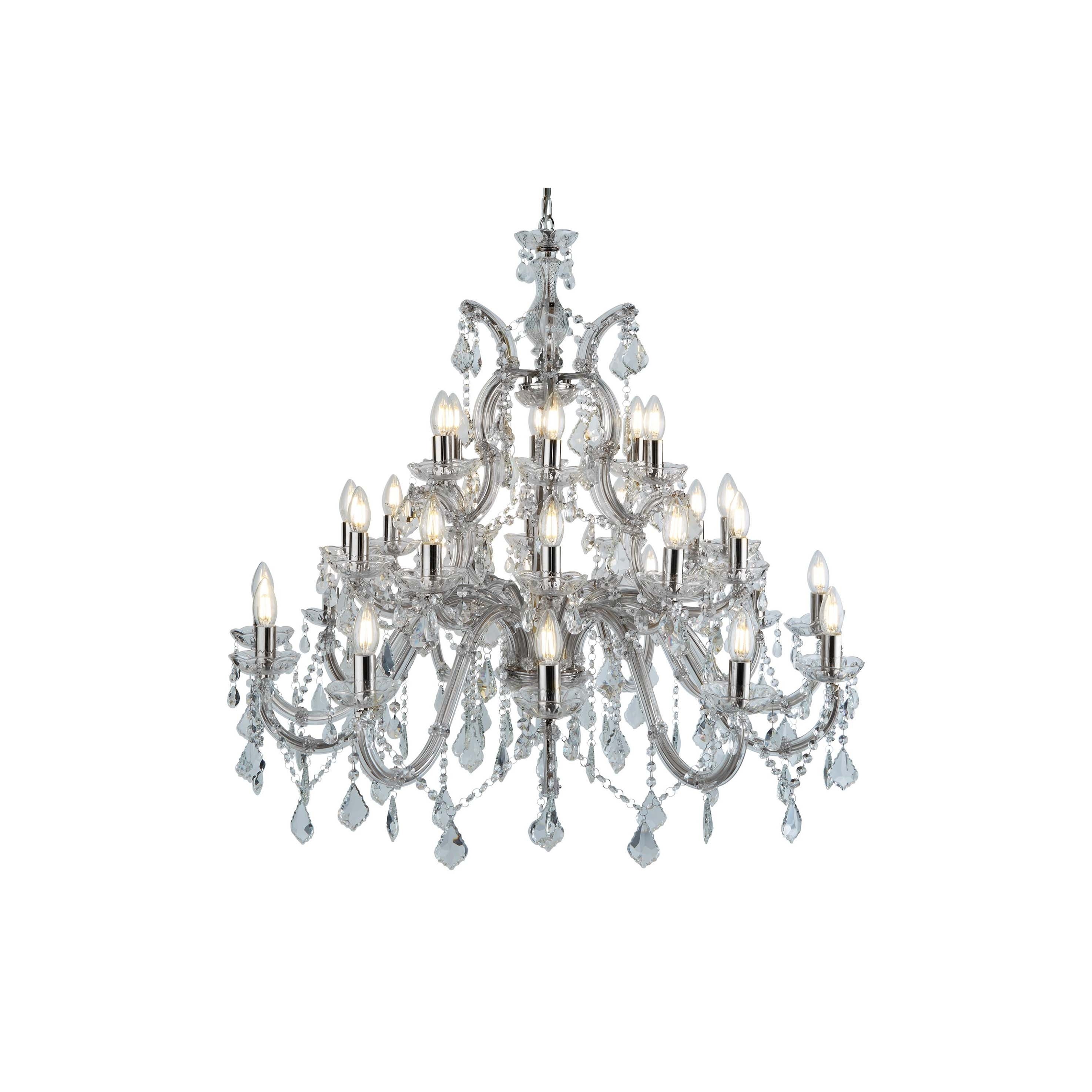 Searchlight Marie Therese - lustre - Ø cm - chrome — vue 3