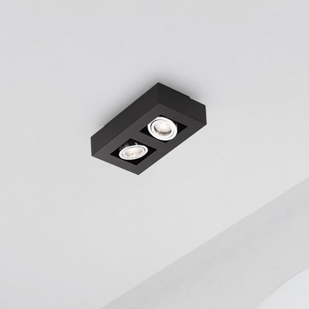 Nova Luce Robin - spot en saillie - ,5 x 8,6 cm - noir