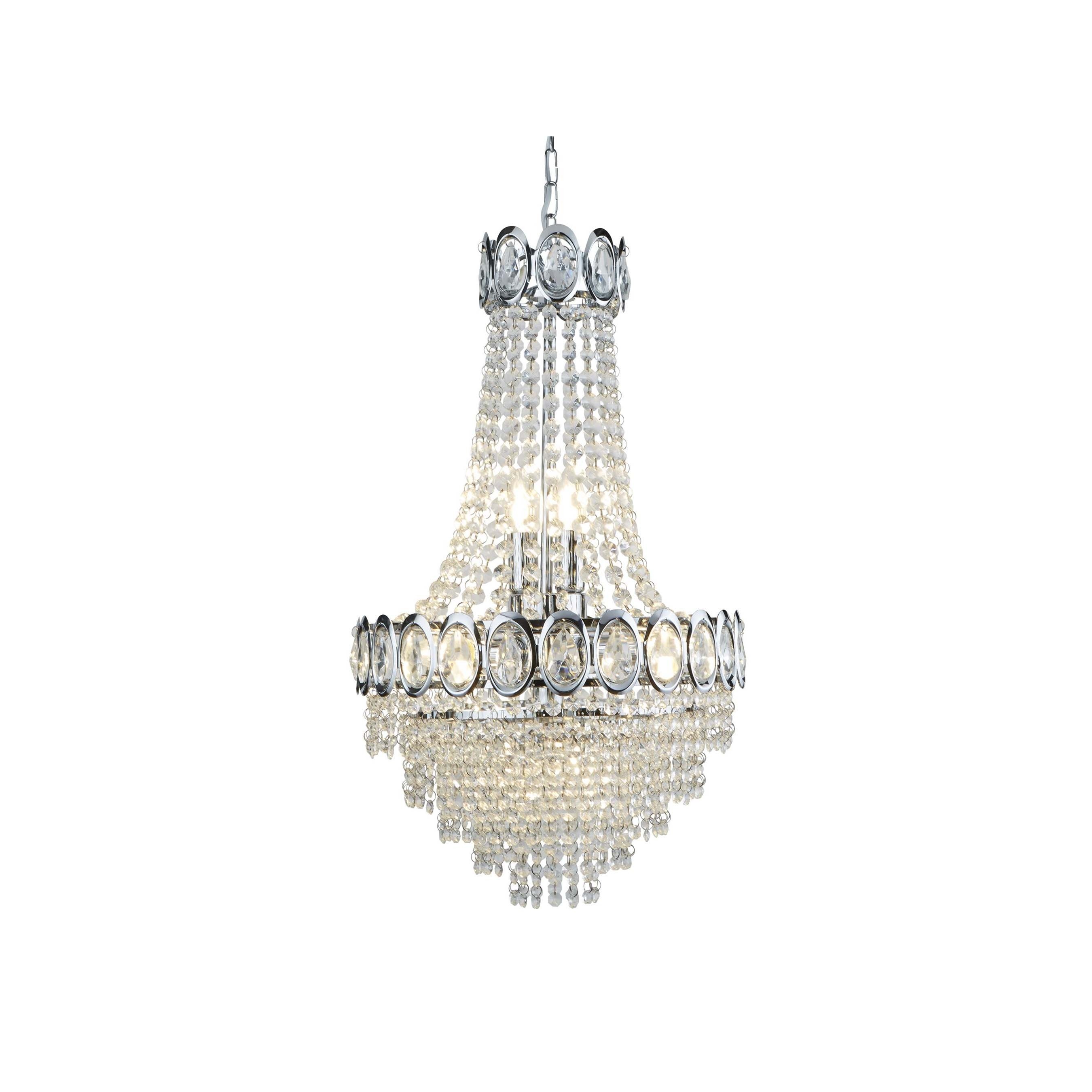 Searchlight Louis Philipe - lustre - Ø cm - chrome