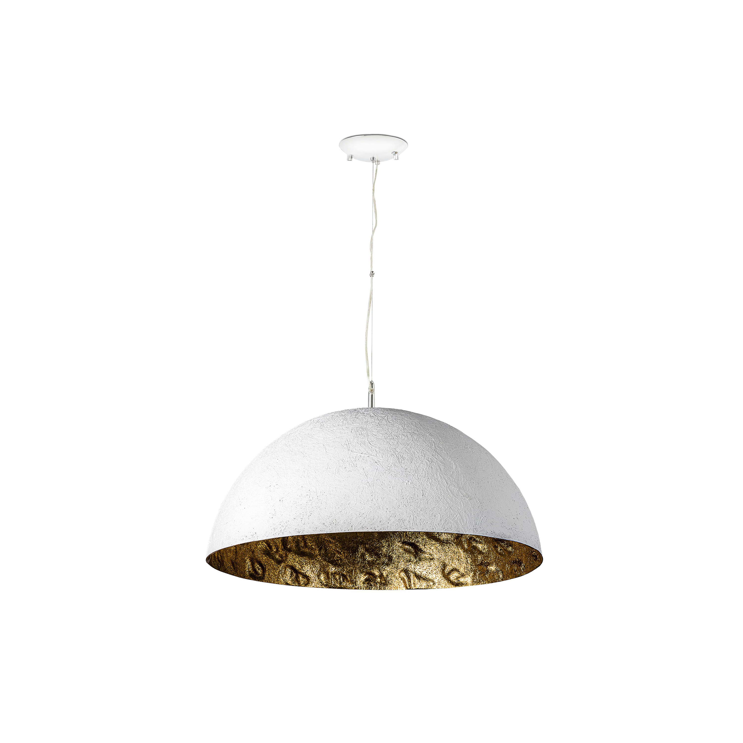 Faro Magma - lampe suspendue - Ø ,5 cm - blanc et or
